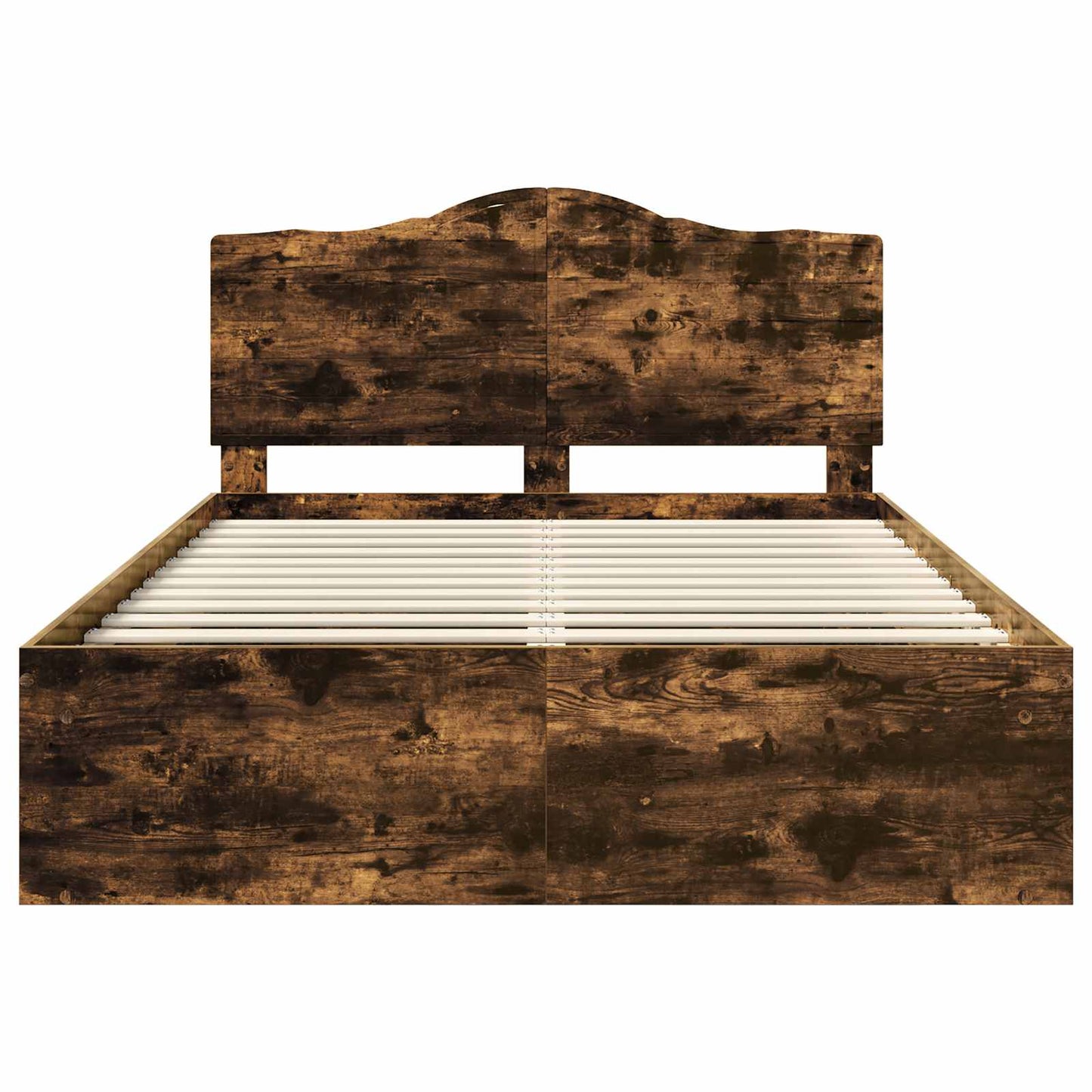 Bedframe Gerookt eiken 160 x 200 cm Massief grenenhout is nu te koop bij PeponiXL, paradijselijk wonen!