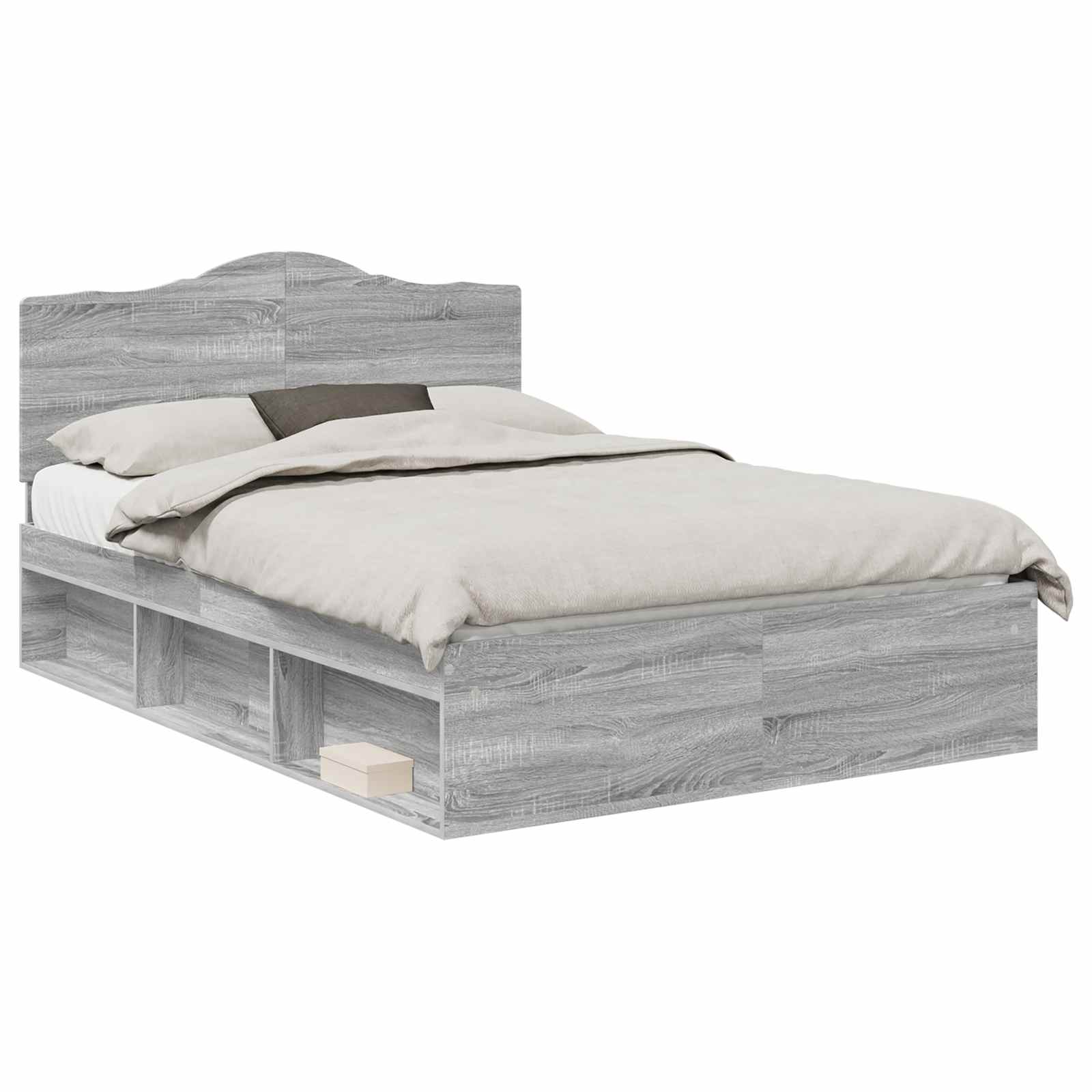 Bedframe Grijs Sonoma 160 x 200 cm Massief grenenhout is nu te koop bij PeponiXL, paradijselijk wonen!