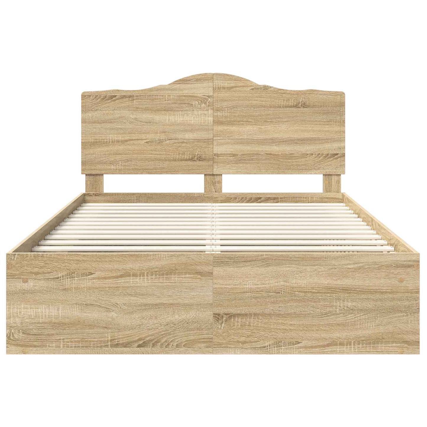 Bedframe Sonoma Eiken 150 x 200 cm Massief grenenhout is nu te koop bij PeponiXL, paradijselijk wonen!