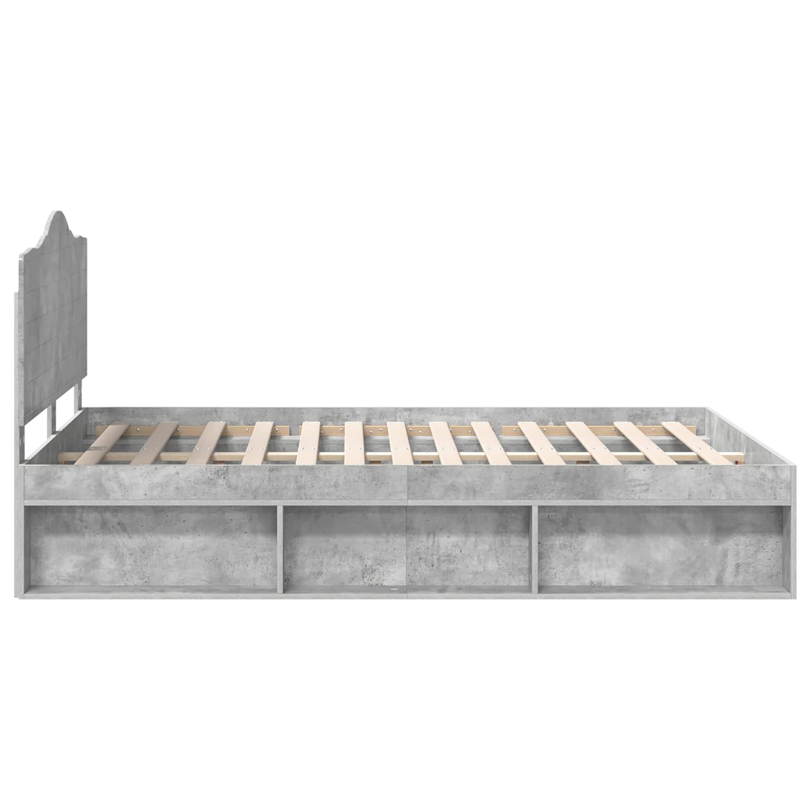 Bedframe Concerte Grijs 150 x 200 cm Massief grenenhout is nu te koop bij PeponiXL, paradijselijk wonen!
