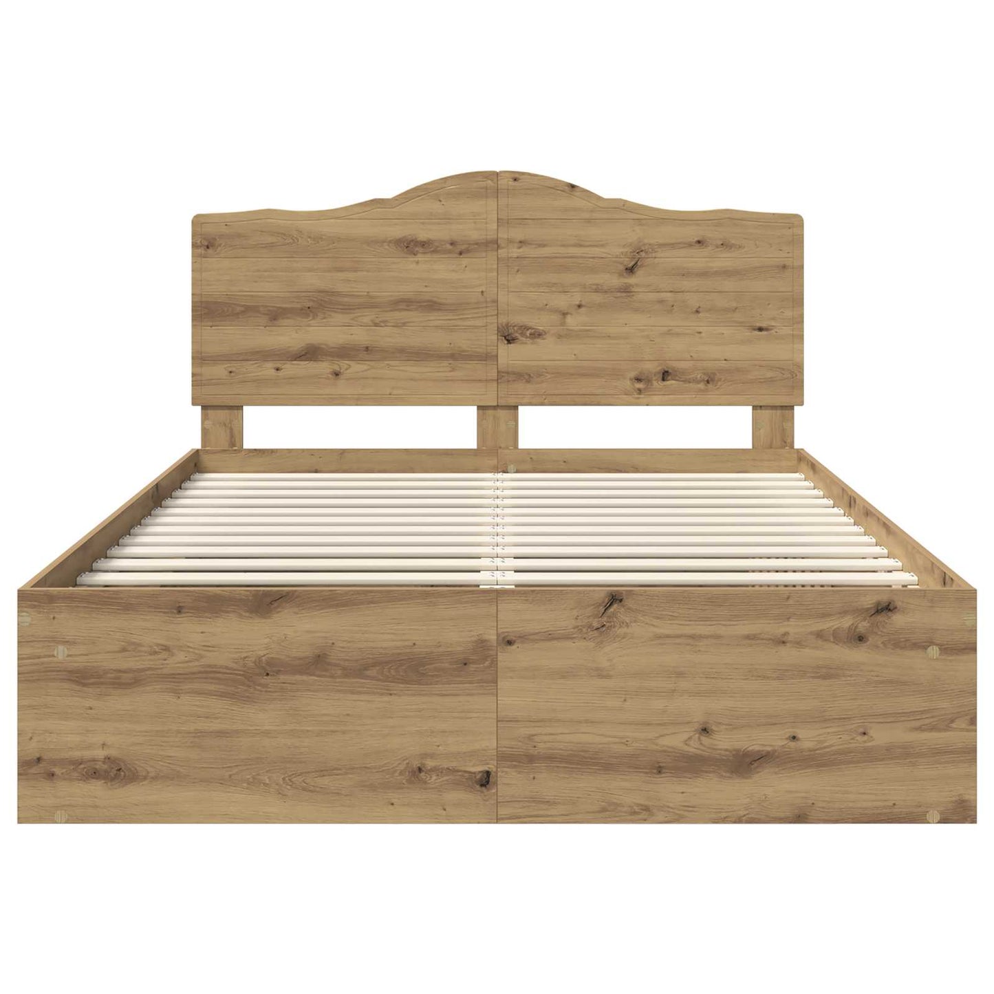 Bedframe Ambachtelijk eiken 150 x 200 cm Massief grenenhout is nu te koop bij PeponiXL, paradijselijk wonen!