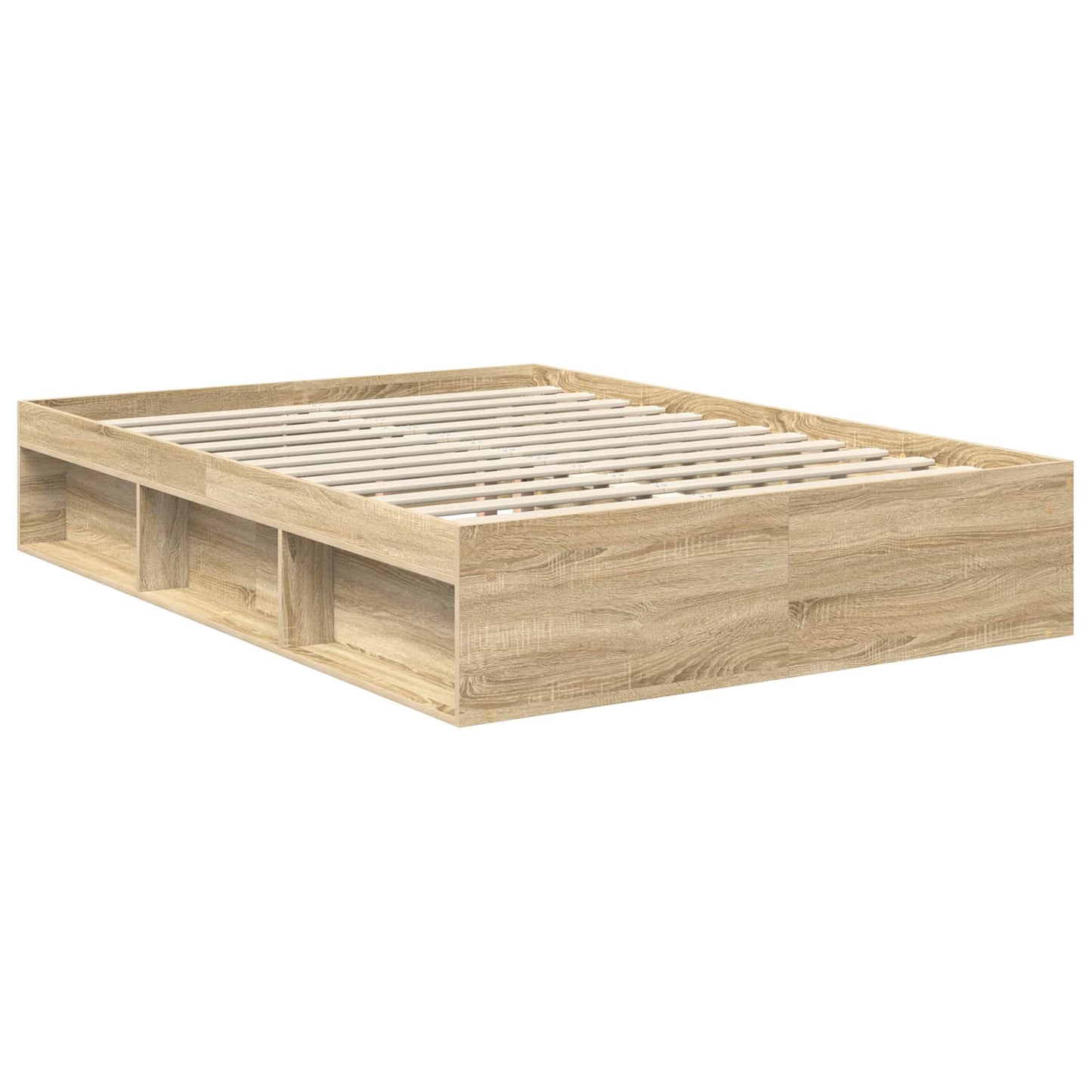 Bedframe met hoofdeinde Sonoma 140 x 200 cm Massief grenenhout is nu te koop bij PeponiXL, paradijselijk wonen!