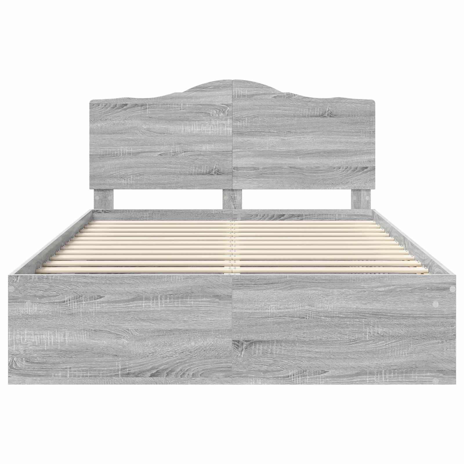 Bedframe Grijs Sonoma 140 x 200 cm Massief grenenhout is nu te koop bij PeponiXL, paradijselijk wonen!