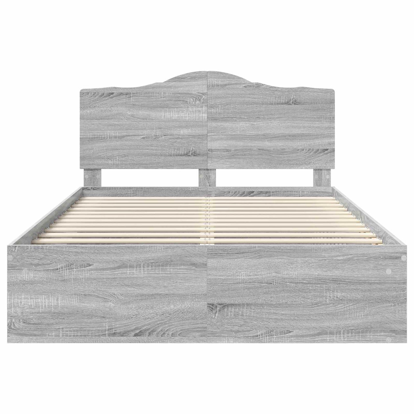 Bedframe Grijs Sonoma 140 x 190 cm Massief grenenhout is nu te koop bij PeponiXL, paradijselijk wonen!