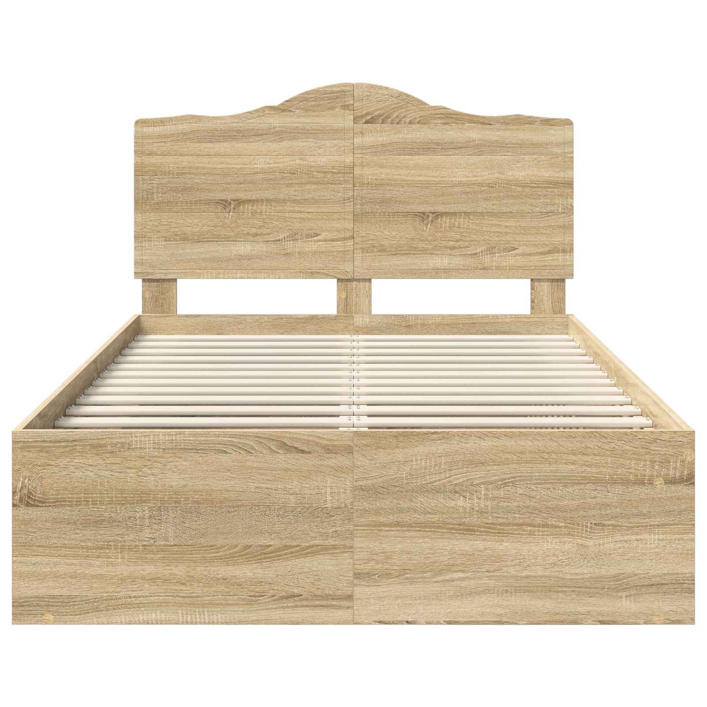 Bedframe met hoofdeinde Sonoma 120 x 200 cm Massief grenenhout is nu te koop bij PeponiXL, paradijselijk wonen!