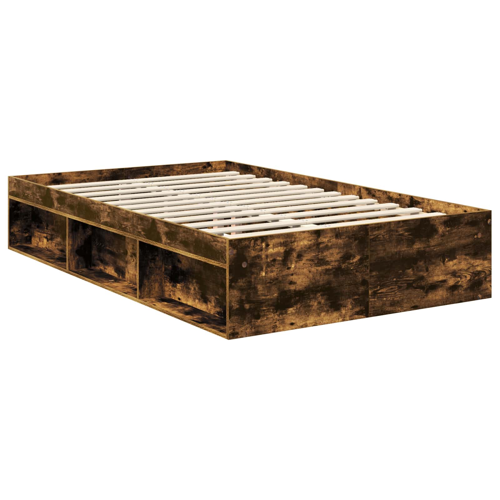 Bedframe Gerookt eiken 120 x 200 cm Massief grenenhout is nu te koop bij PeponiXL, paradijselijk wonen!