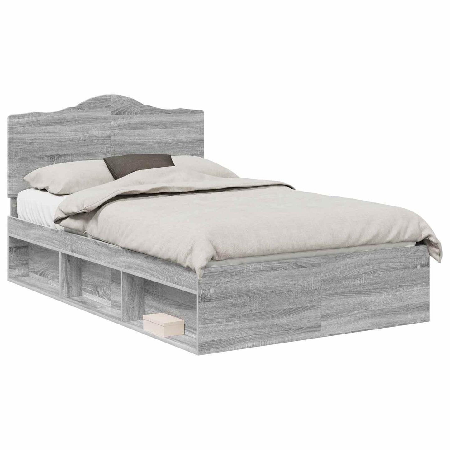 Bedframe Grijs Sonoma 120 x 200 cm Massief grenenhout is nu te koop bij PeponiXL, paradijselijk wonen!