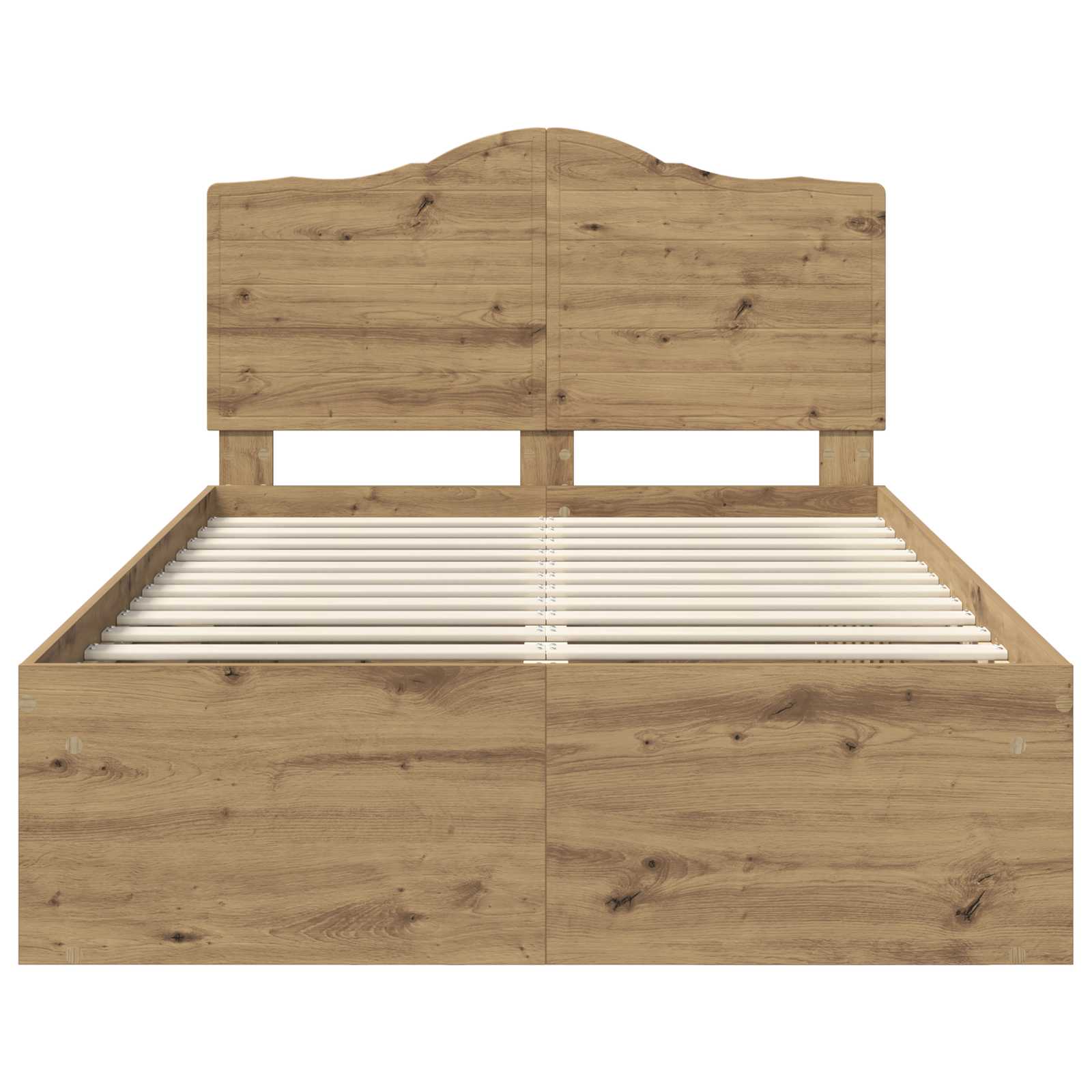 Bedframe Ambachtelijk eiken 120 x 200 cm Massief grenenhout is nu te koop bij PeponiXL, paradijselijk wonen!