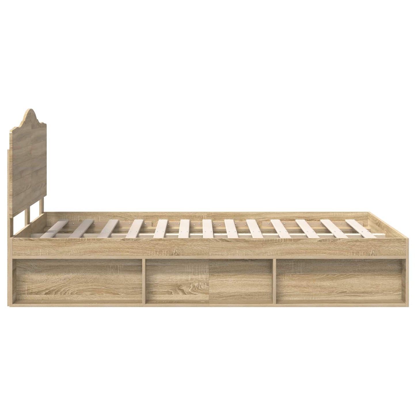 Bedframe met hoofdeinde Sonoma 120 x 190 cm Massief grenenhout is nu te koop bij PeponiXL, paradijselijk wonen!