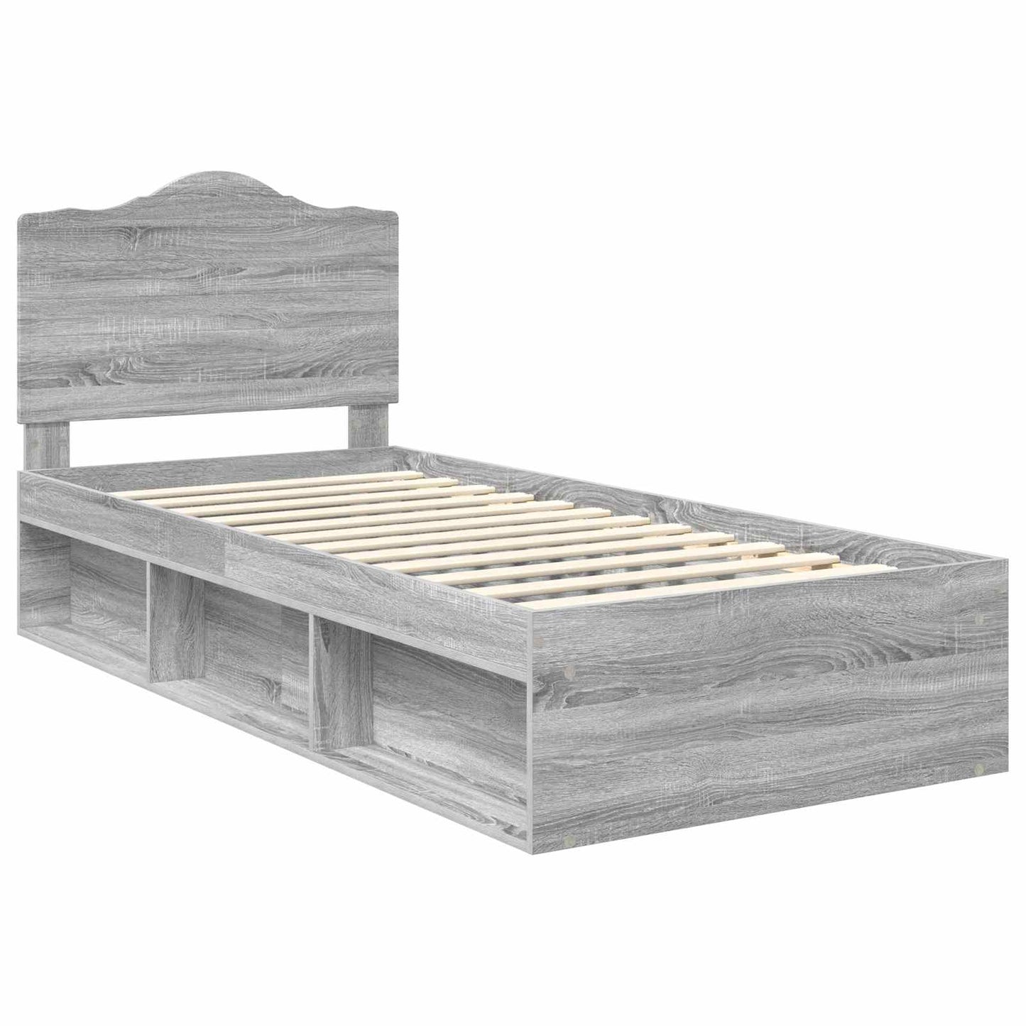 Bedframe Grijs Sonoma 90 x 200 cm Massief grenenhout is nu te koop bij PeponiXL, paradijselijk wonen!