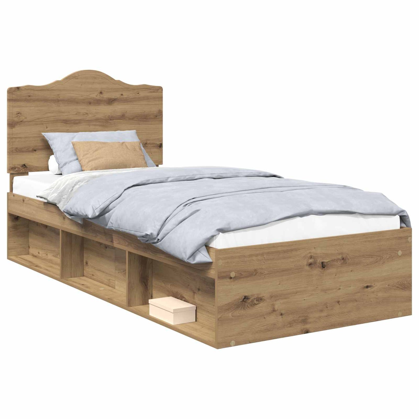 Bedframe Ambachtelijk eiken 90 x 200 cm Massief grenenhout is nu te koop bij PeponiXL, paradijselijk wonen!