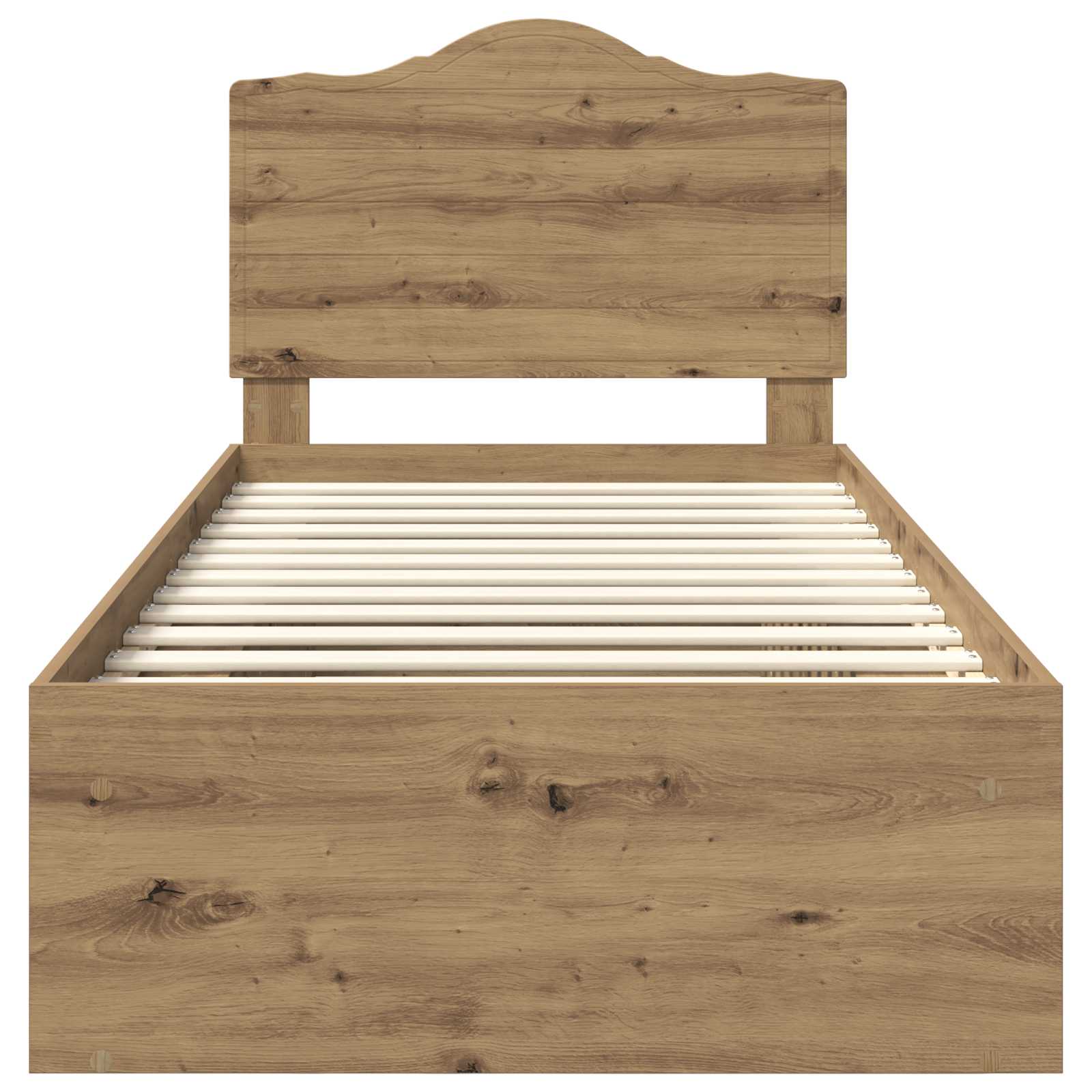 Bedframe Ambachtelijk eiken 90 x 200 cm Massief grenenhout is nu te koop bij PeponiXL, paradijselijk wonen!