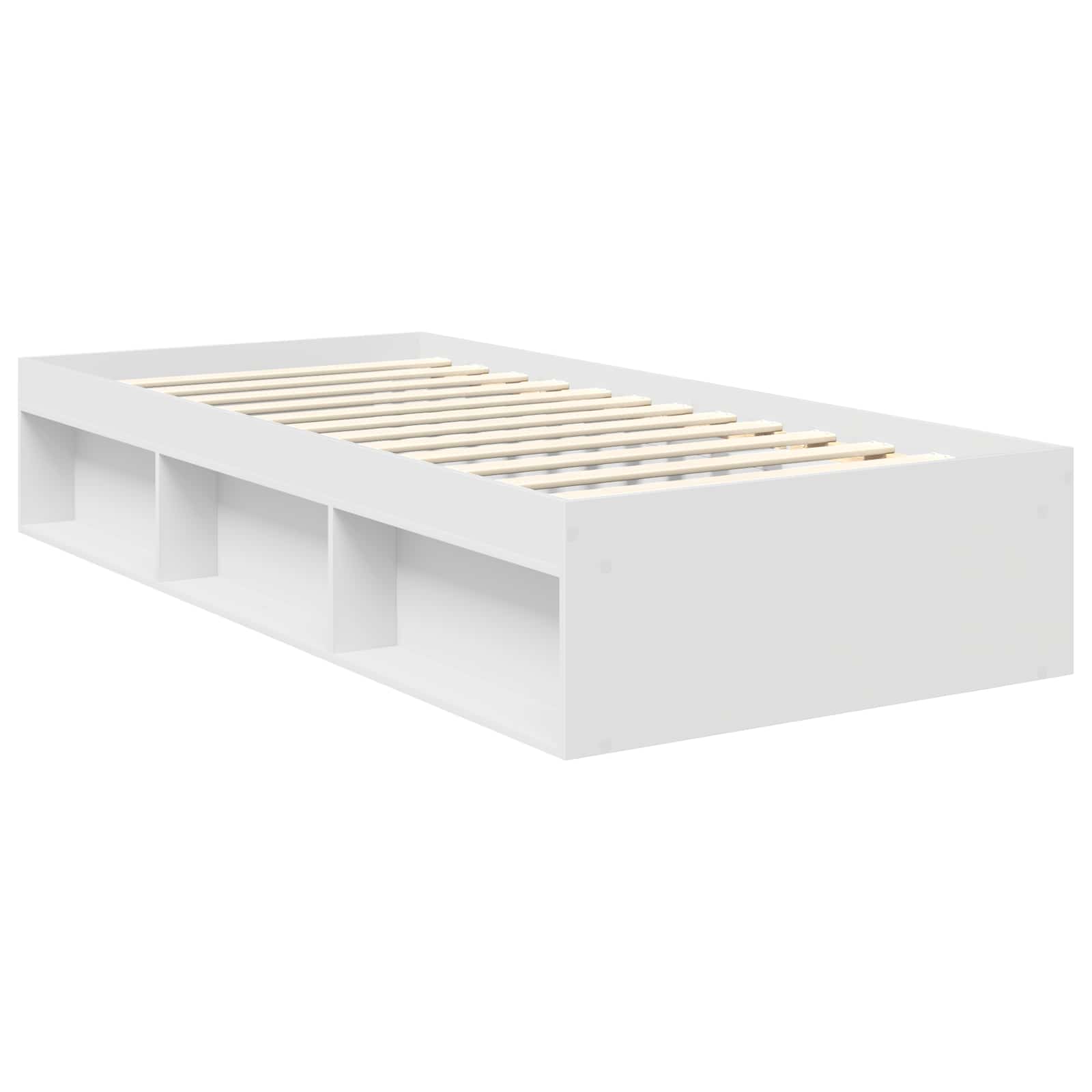 Bedframe met hoofdeinde Wit 90 x 190 cm Massief grenenhout is nu te koop bij PeponiXL, paradijselijk wonen!