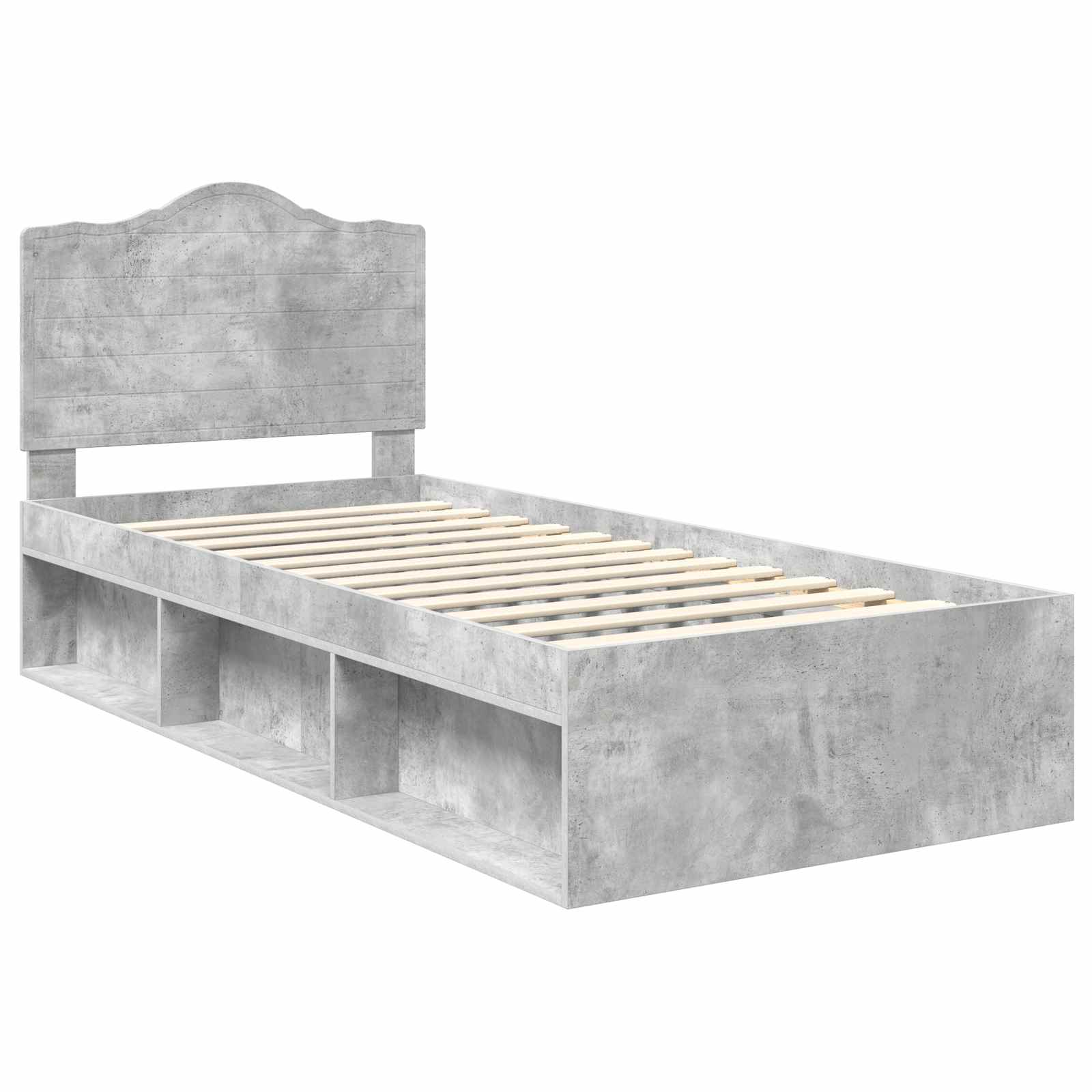 Bedframe Concerte Grijs 90 x 190 cm Massief grenenhout is nu te koop bij PeponiXL, paradijselijk wonen!