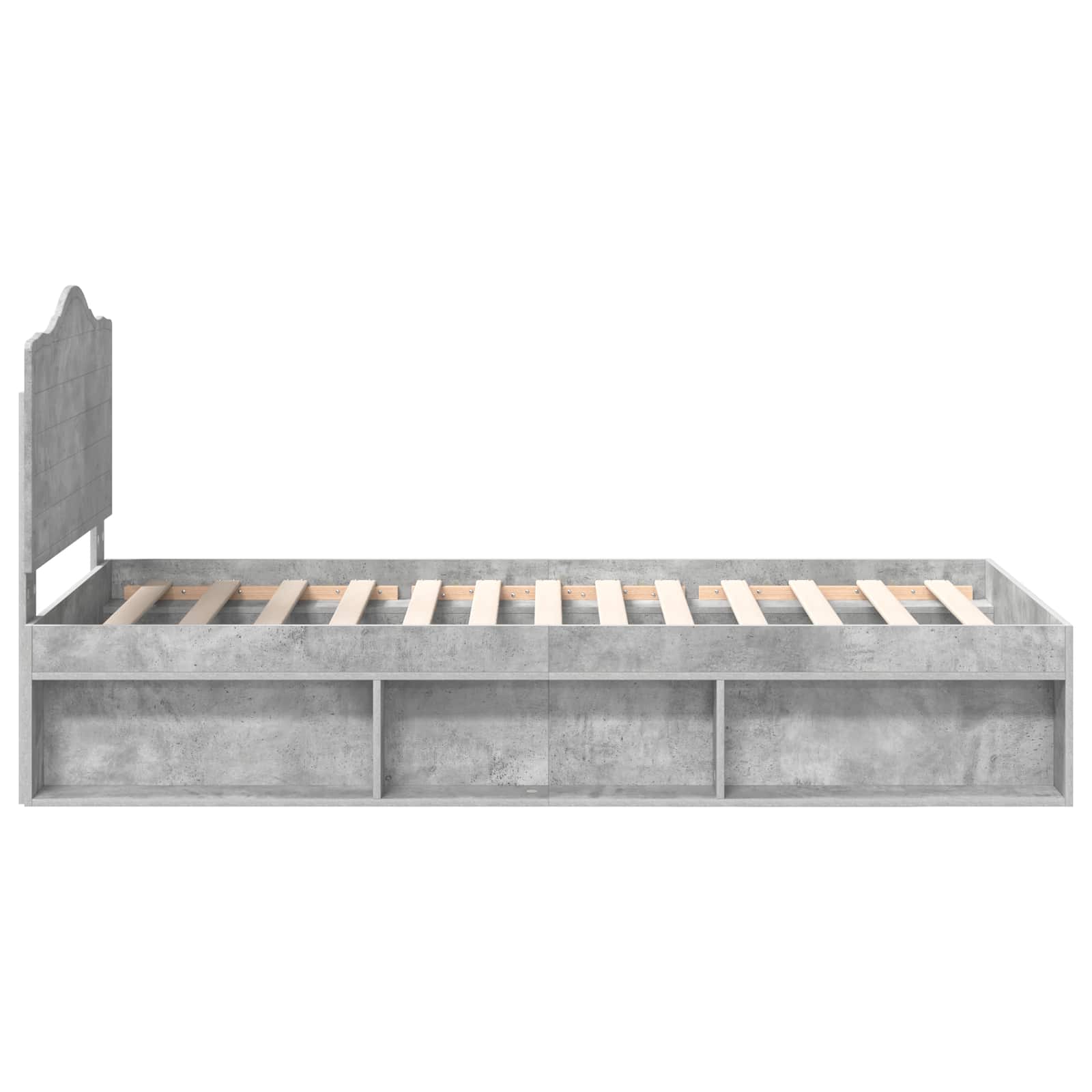 Bedframe Concerte Grijs 90 x 190 cm Massief grenenhout is nu te koop bij PeponiXL, paradijselijk wonen!
