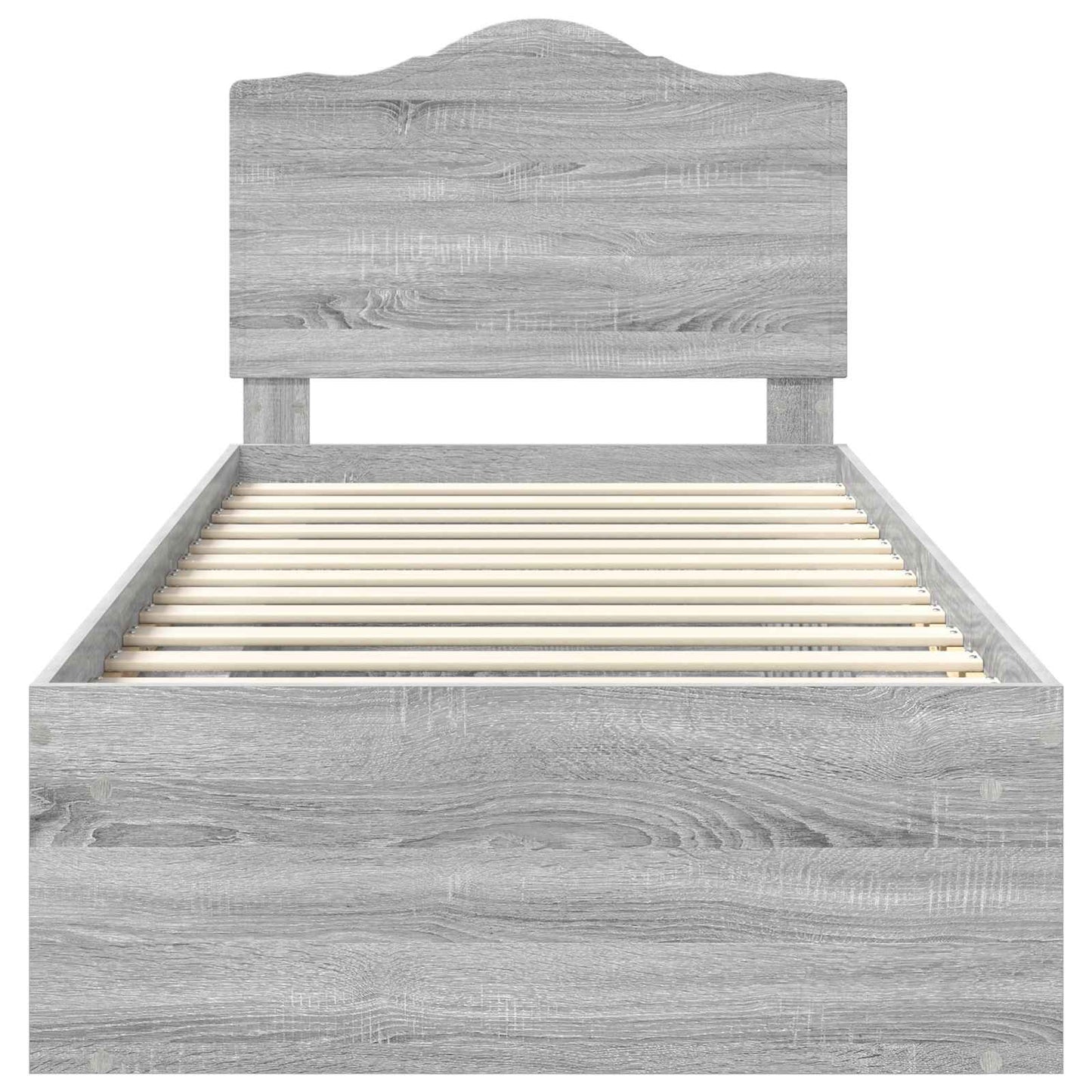 Bedframe Grijs Sonoma 90 x 190 cm Massief grenenhout is nu te koop bij PeponiXL, paradijselijk wonen!