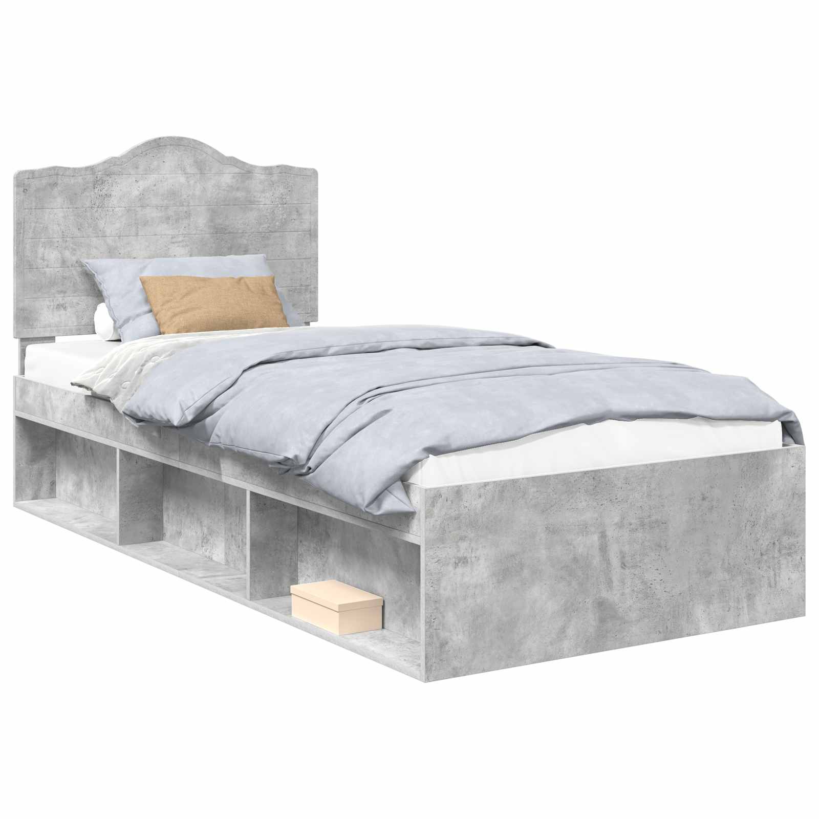 Bedframe Concerte Grijs 75 x 190 cm Massief grenenhout is nu te koop bij PeponiXL, paradijselijk wonen!