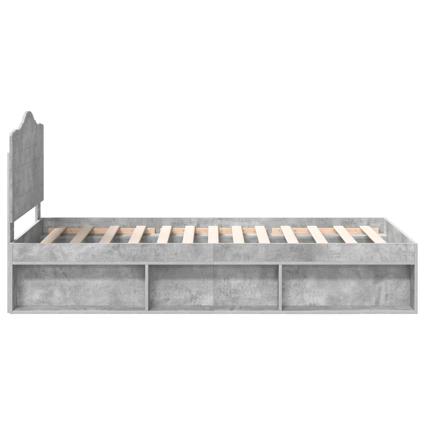 Bedframe Concerte Grijs 75 x 190 cm Massief grenenhout is nu te koop bij PeponiXL, paradijselijk wonen!