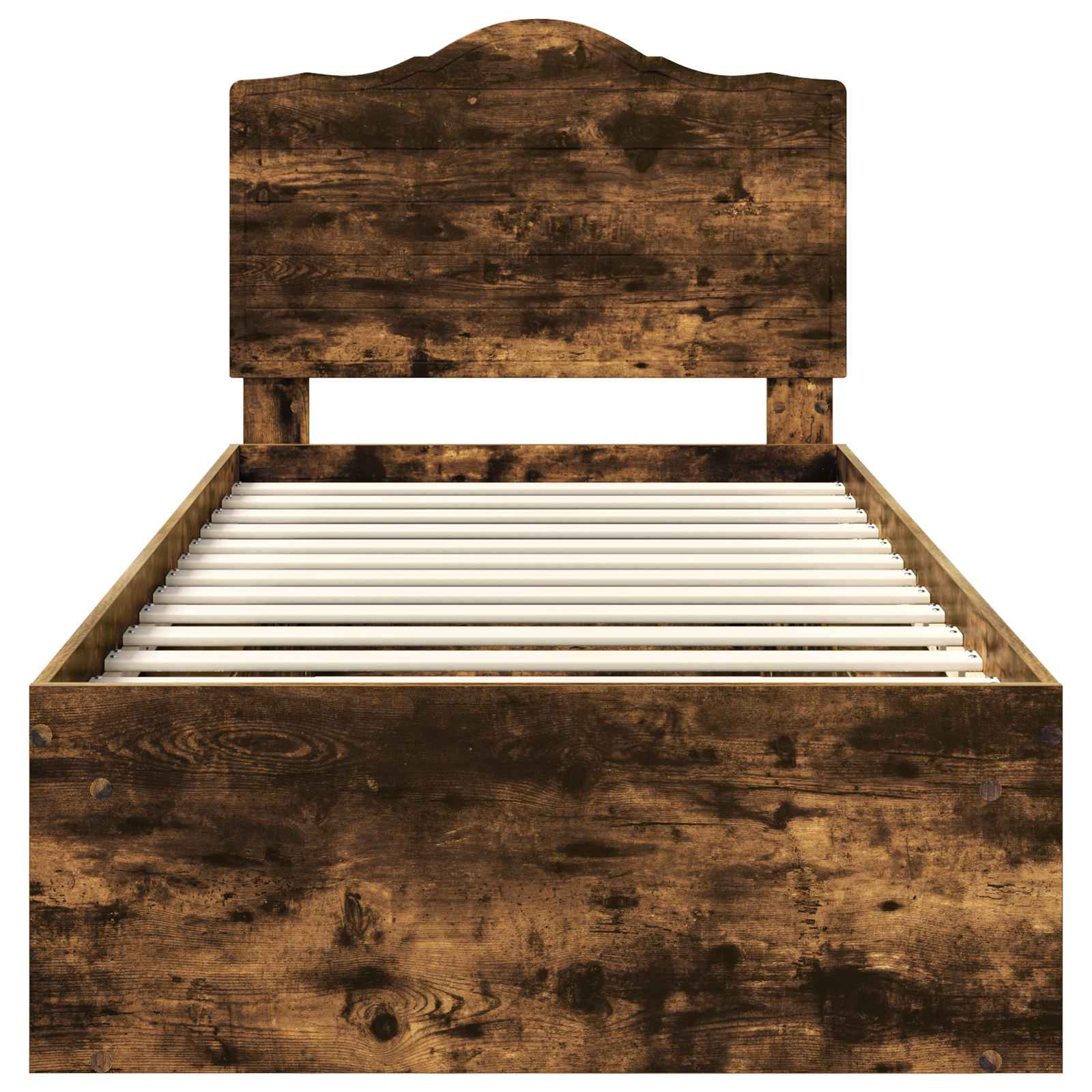 Bedframe Gerookt eiken 75 x 190 cm Massief grenenhout is nu te koop bij PeponiXL, paradijselijk wonen!