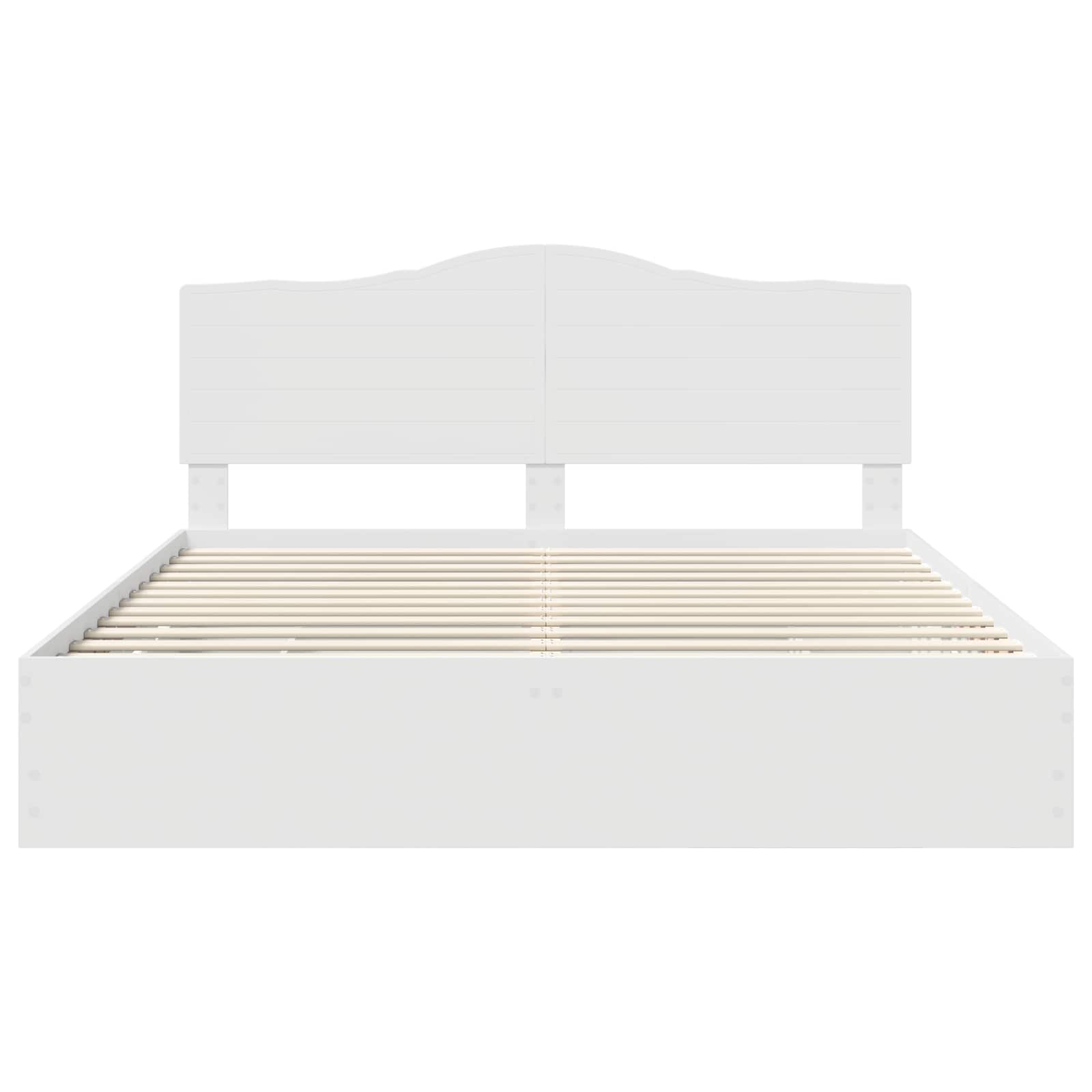 Bedframe met lade met opslag Wit 200 x 200 cm Ingenieurshout is nu te koop bij PeponiXL, paradijselijk wonen!