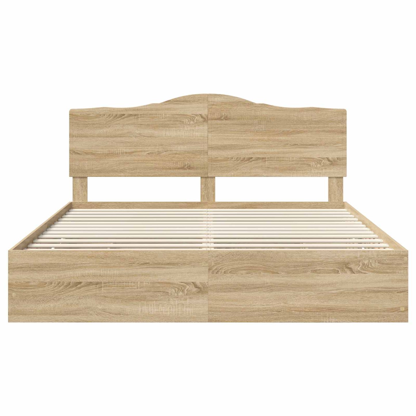 Bedframe met lade Sonoma Eiken 200 x 200 cm Ingenieurshout is nu te koop bij PeponiXL, paradijselijk wonen!