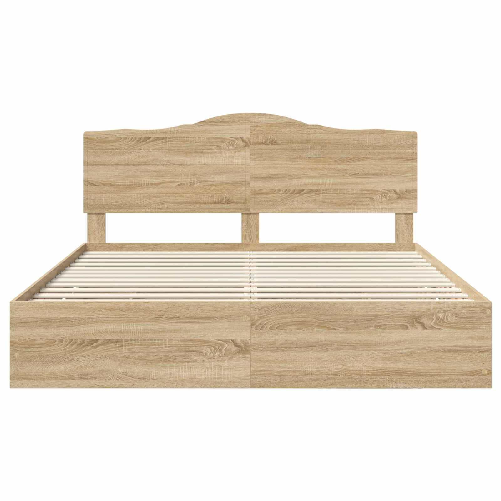 Bedframe met lade Sonoma Eiken 200 x 200 cm Ingenieurshout is nu te koop bij PeponiXL, paradijselijk wonen!