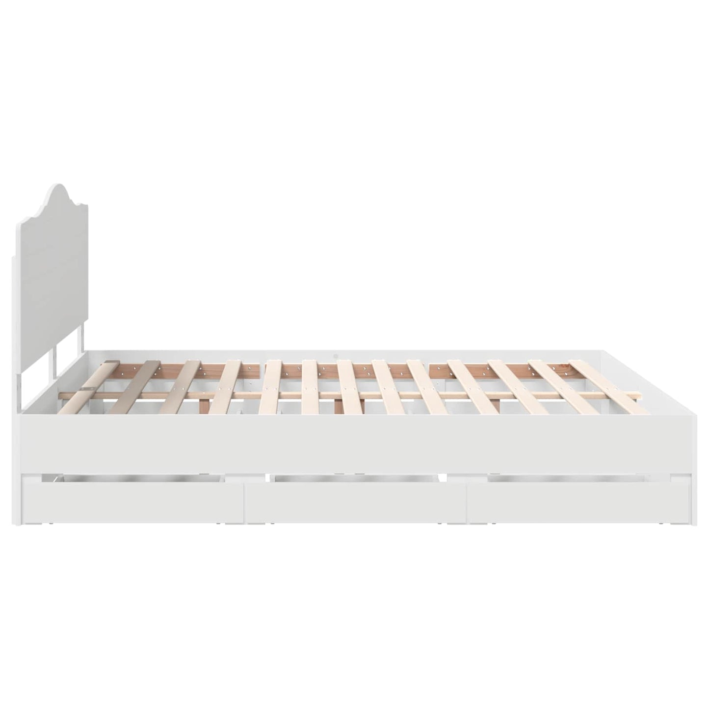 Bedframe met lade met opslag Wit 180 x 200 cm Ingenieurshout is nu te koop bij PeponiXL, paradijselijk wonen!