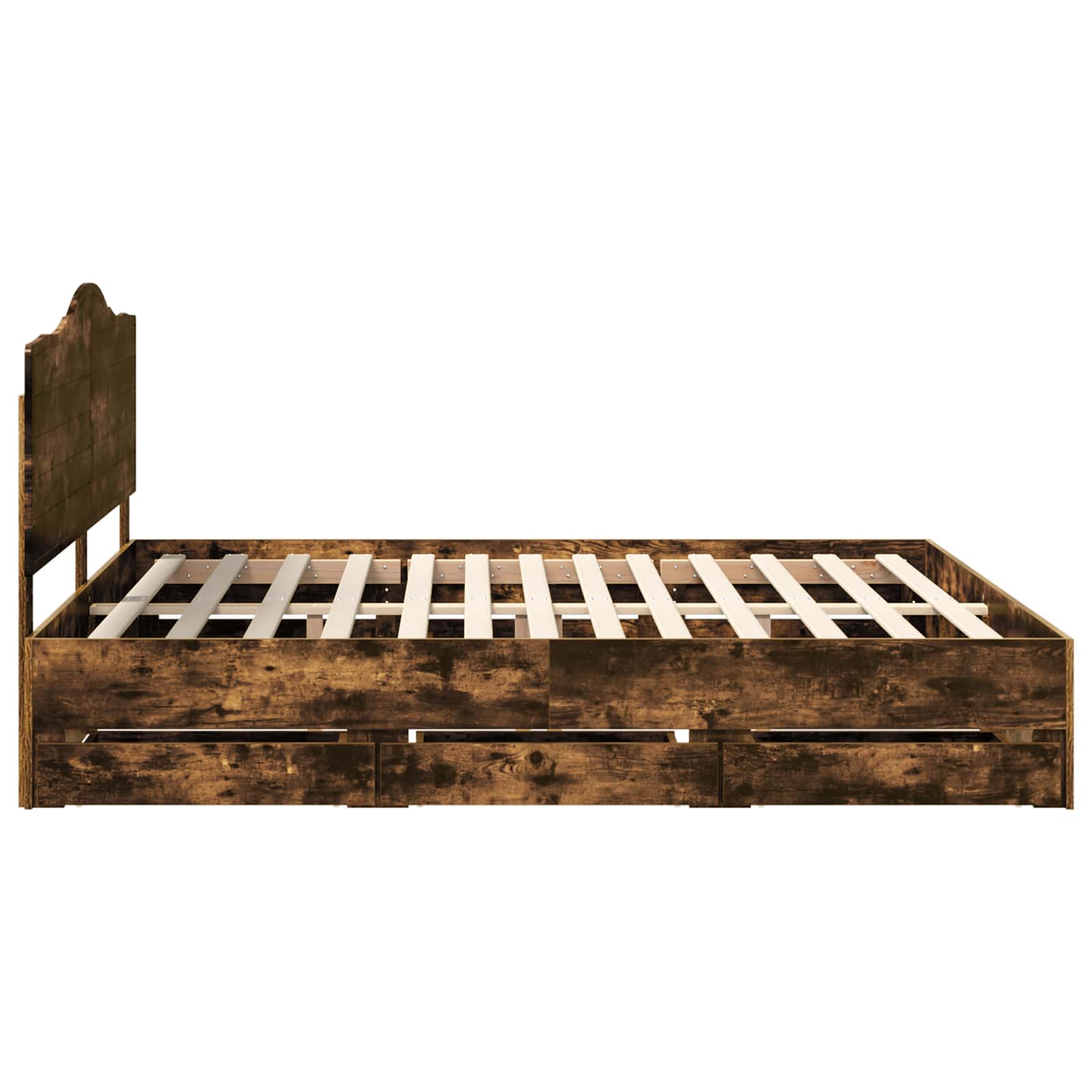 Bedframe met lade Gerookt eiken 180 x 200 cm Ingenieurshout is nu te koop bij PeponiXL, paradijselijk wonen!