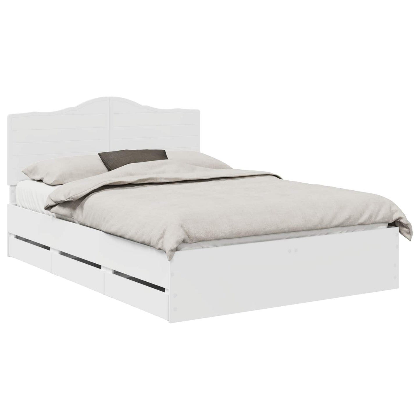 Bedframe met lade met opslag Wit 160 x 200 cm Ingenieurshout is nu te koop bij PeponiXL, paradijselijk wonen!