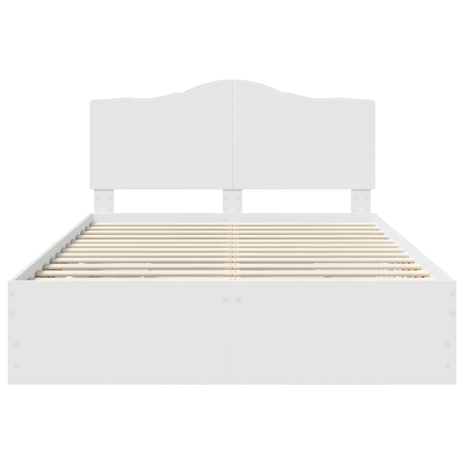 Bedframe met lade met opslag Wit 160 x 200 cm Ingenieurshout is nu te koop bij PeponiXL, paradijselijk wonen!