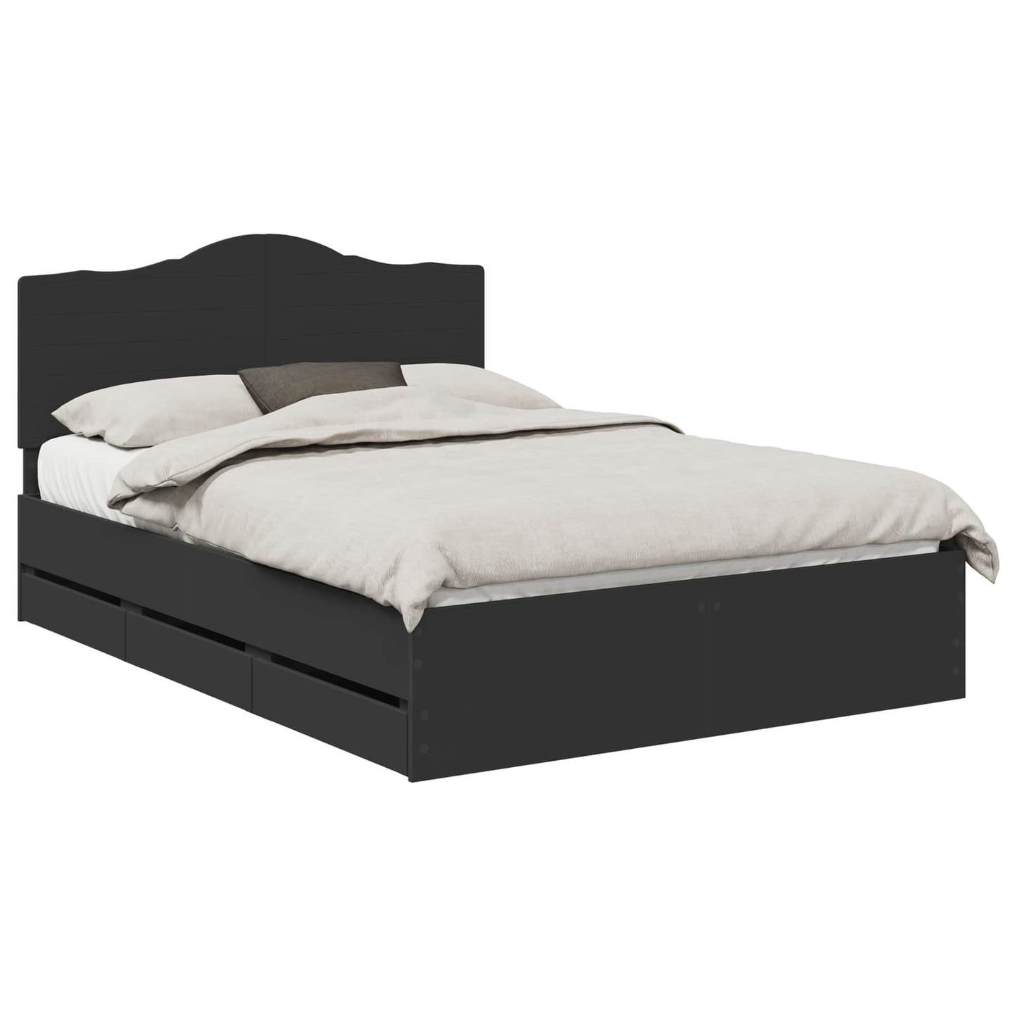 Bedframe met lade met opslag Zwart 160 x 200 cm Ingenieurshout is nu te koop bij PeponiXL, paradijselijk wonen!