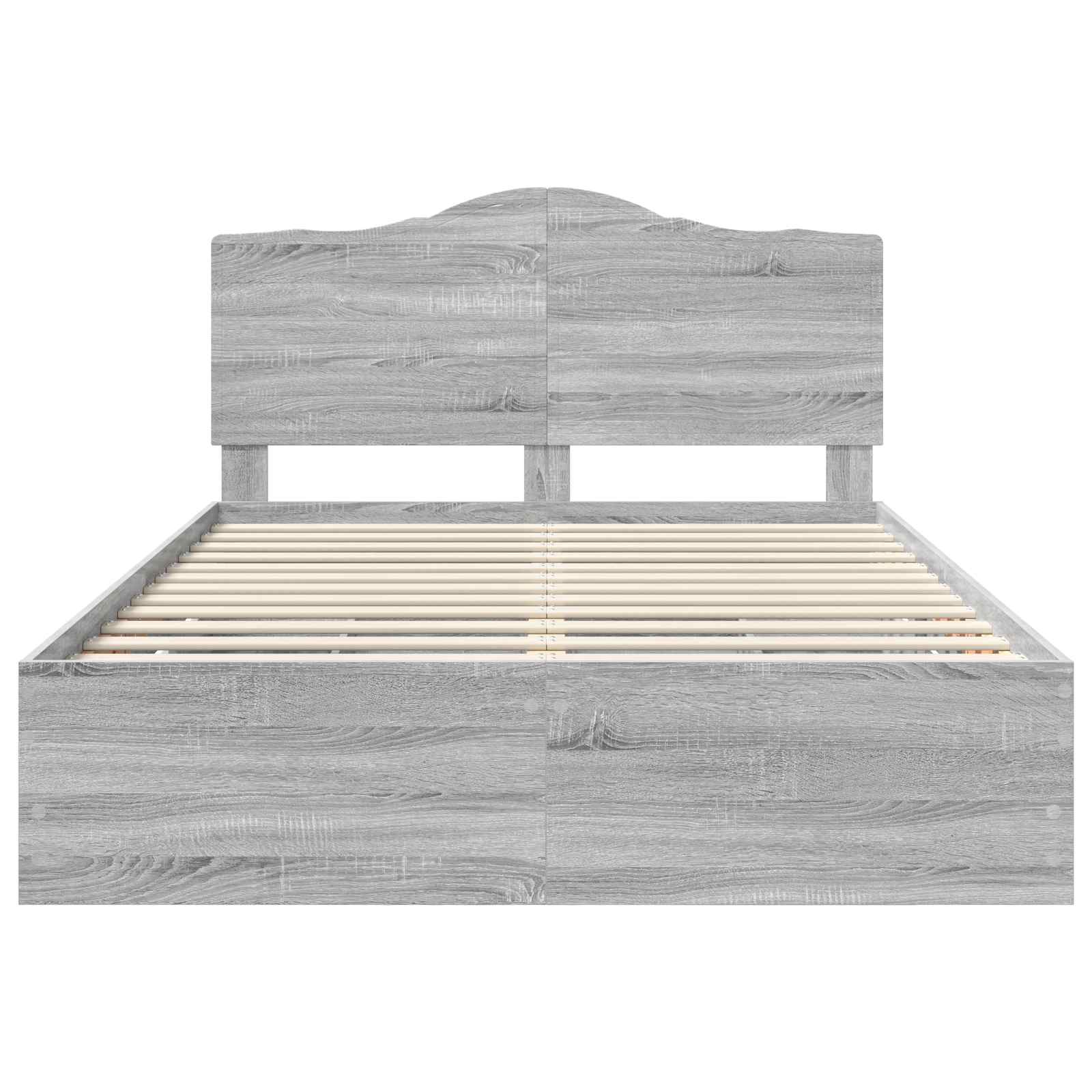 Bedframe met lade Grijze Sonoma 160 x 200 cm Ingenieurshout is nu te koop bij PeponiXL, paradijselijk wonen!