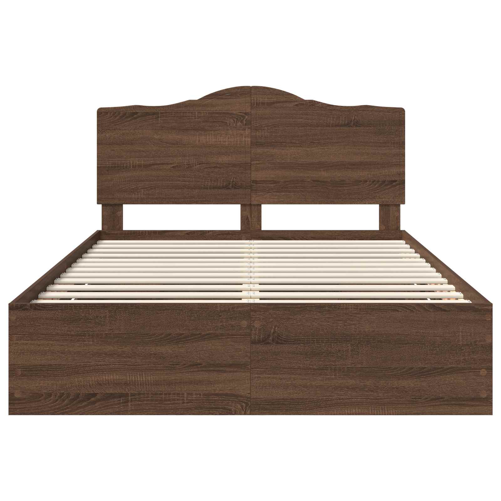 Bedframe met lade Bruin eiken 150 x 200 cm Ingenieurshout is nu te koop bij PeponiXL, paradijselijk wonen!