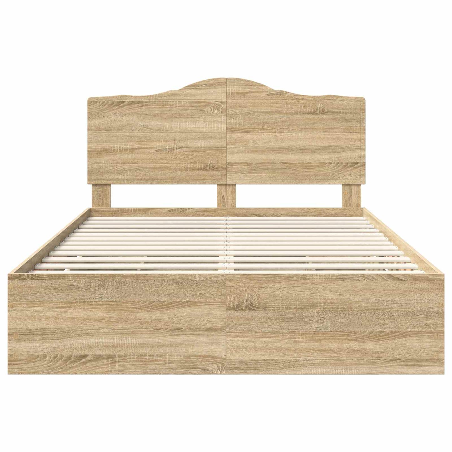 Bedframe met lade Sonoma Eiken 140 x 200 cm Ingenieurshout is nu te koop bij PeponiXL, paradijselijk wonen!