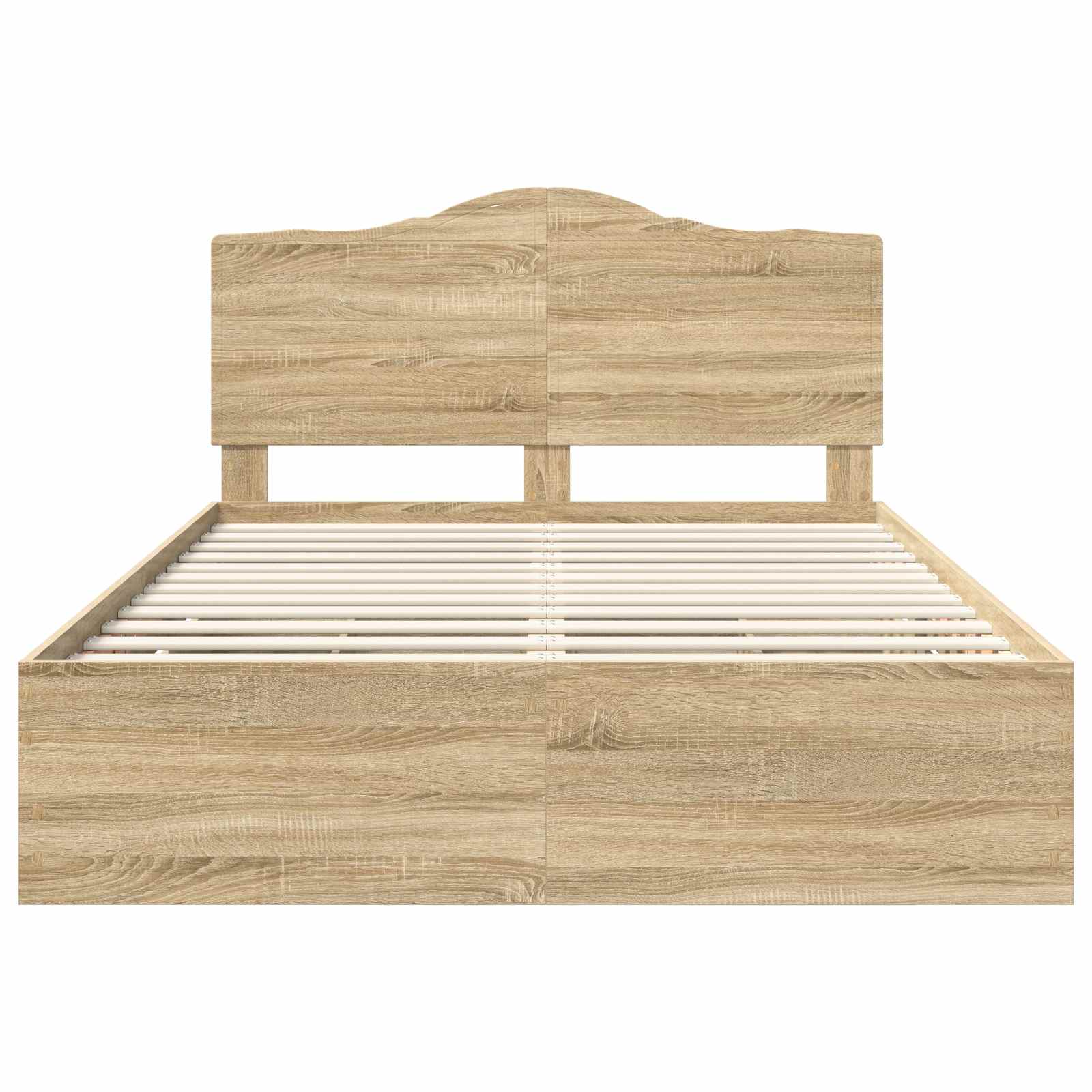 Bedframe met lade Sonoma Eiken 140 x 200 cm Ingenieurshout is nu te koop bij PeponiXL, paradijselijk wonen!