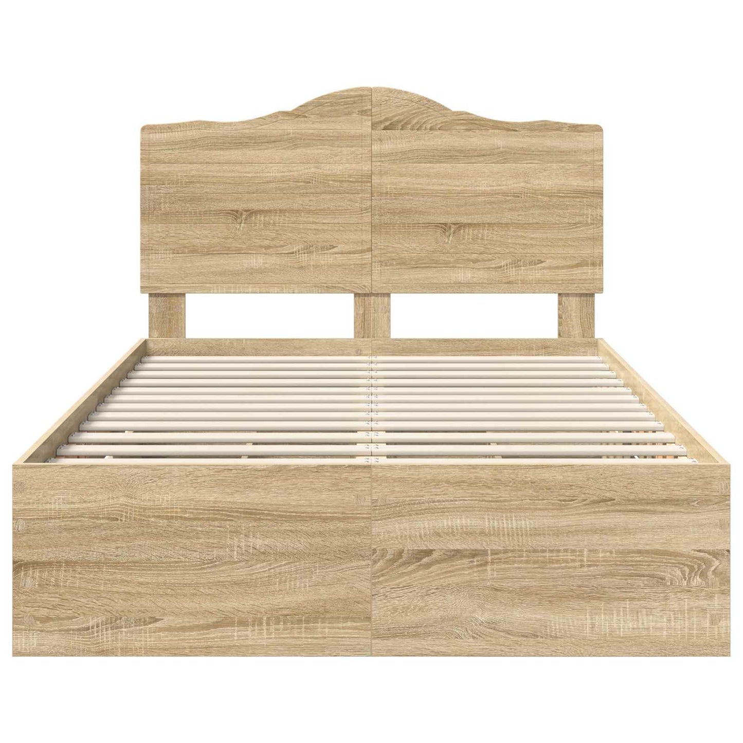 Bedframe met lade Sonoma Eiken 120 x 200 cm Ingenieurshout is nu te koop bij PeponiXL, paradijselijk wonen!