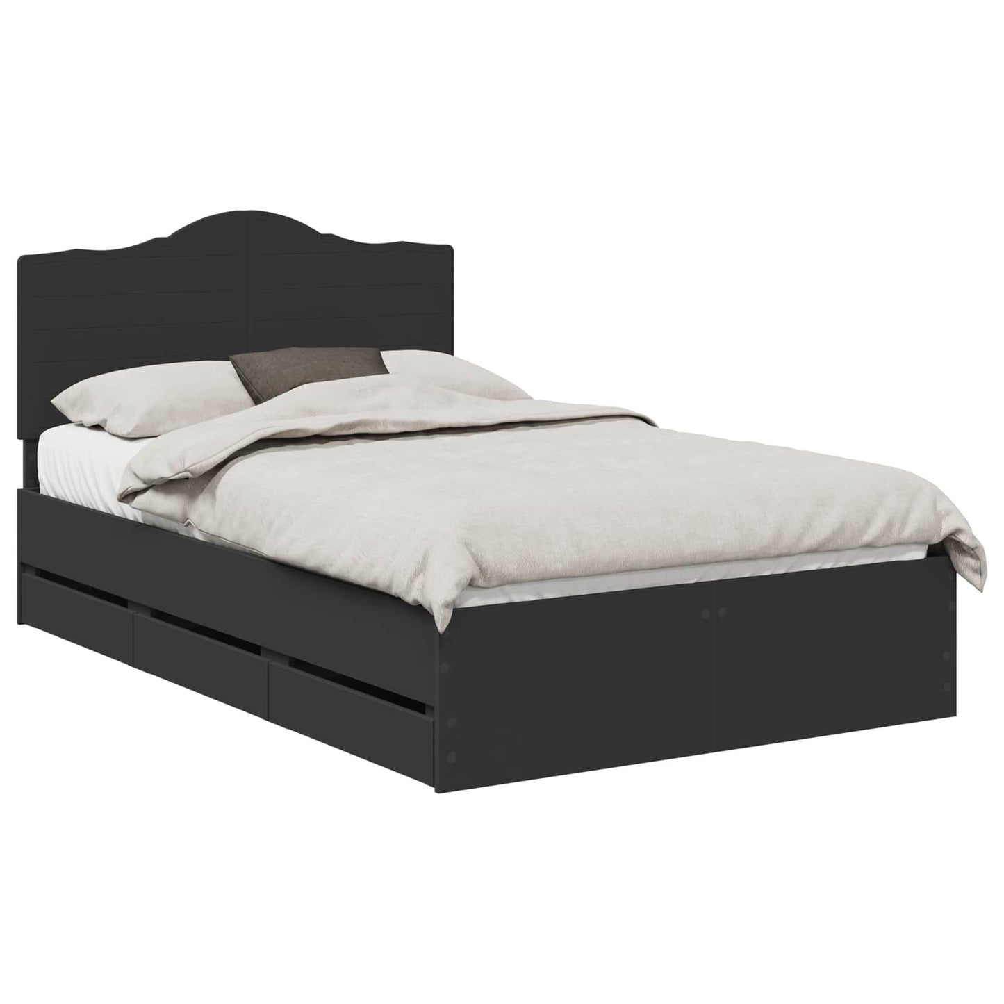 Bedframe met lade met opslag Zwart 120 x 190 cm Ingenieurshout is nu te koop bij PeponiXL, paradijselijk wonen!