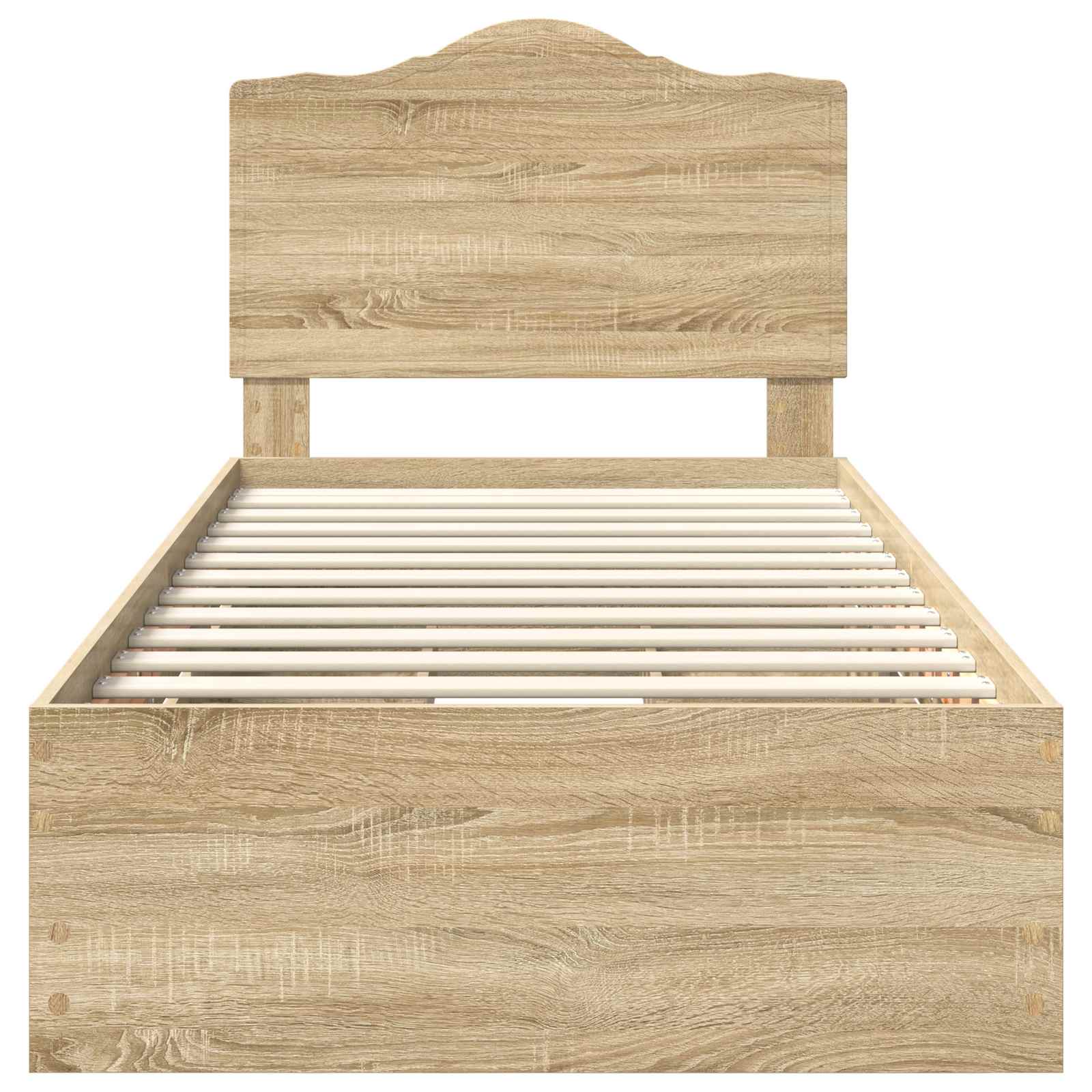 Bedframe met lade Sonoma Eiken 100 x 200 cm Ingenieurshout is nu te koop bij PeponiXL, paradijselijk wonen!