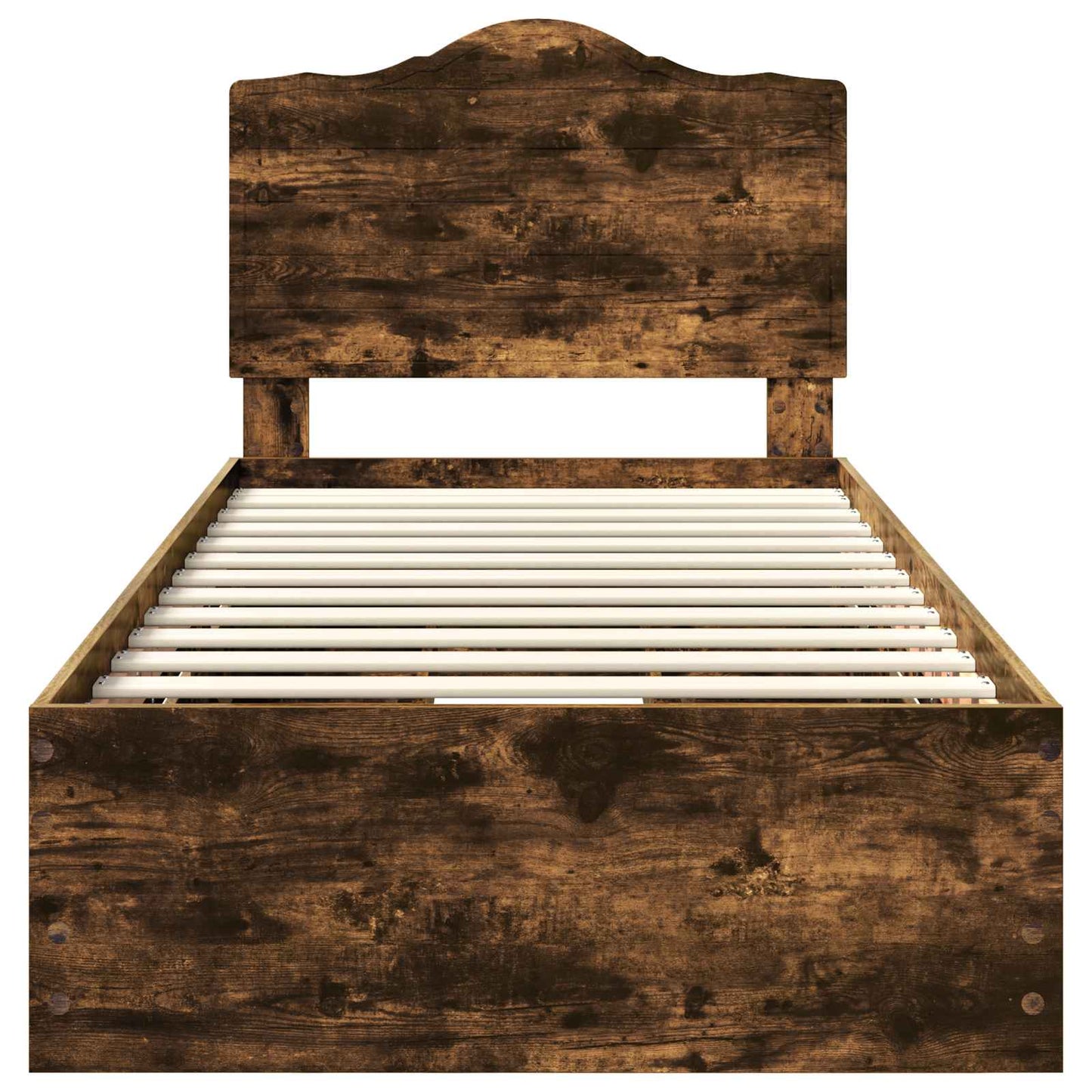 Bedframe met lade Gerookte Eik 90 x 200 cm Ingenieurshout is nu te koop bij PeponiXL, paradijselijk wonen!