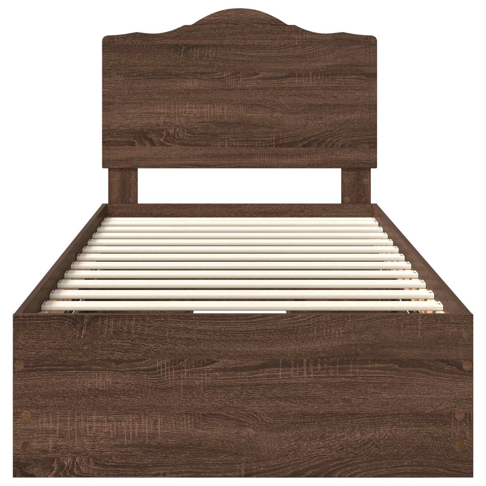 Bedframe met lade Bruine eik 90 x 200 cm Ingenieurshout is nu te koop bij PeponiXL, paradijselijk wonen!