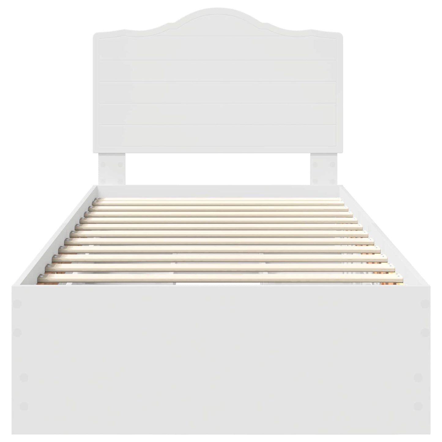 Bedframe met lade met hoofdeinde Wit 90 x 190 cm Ingenieurshout is nu te koop bij PeponiXL, paradijselijk wonen!