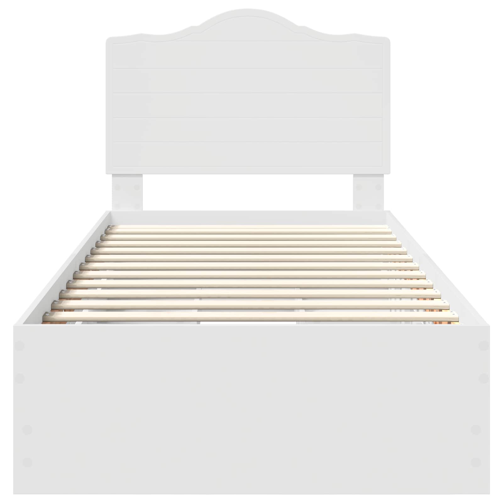 Bedframe met lade met hoofdeinde Wit 90 x 190 cm Ingenieurshout is nu te koop bij PeponiXL, paradijselijk wonen!