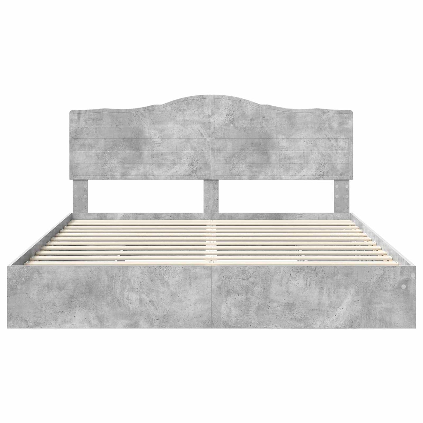 Opslag bed met hoofdeinde Beton Grijs 200 x 200 cm Bewerkt hout is nu te koop bij PeponiXL, paradijselijk wonen!