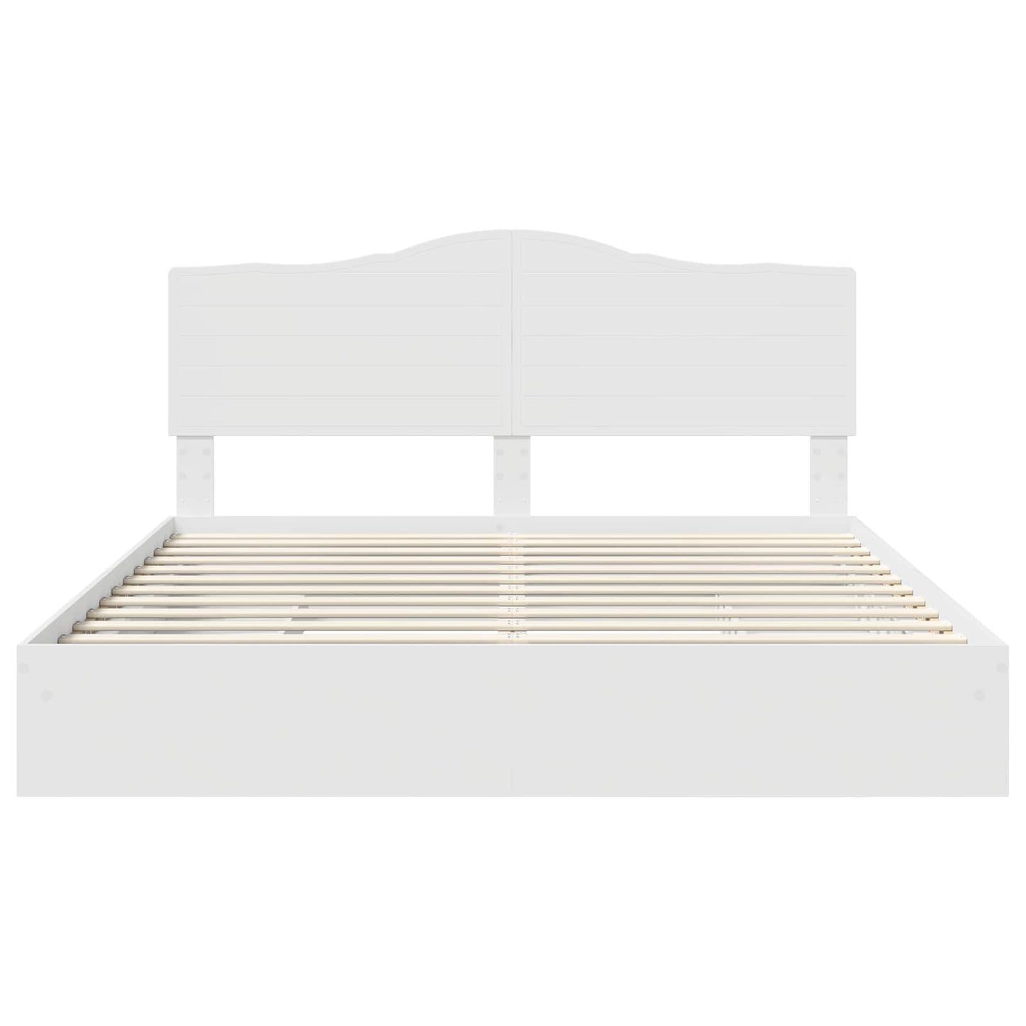 Opslag bed met hoofdeinde Wit 180 x 200 cm Bewerkt hout is nu te koop bij PeponiXL, paradijselijk wonen!