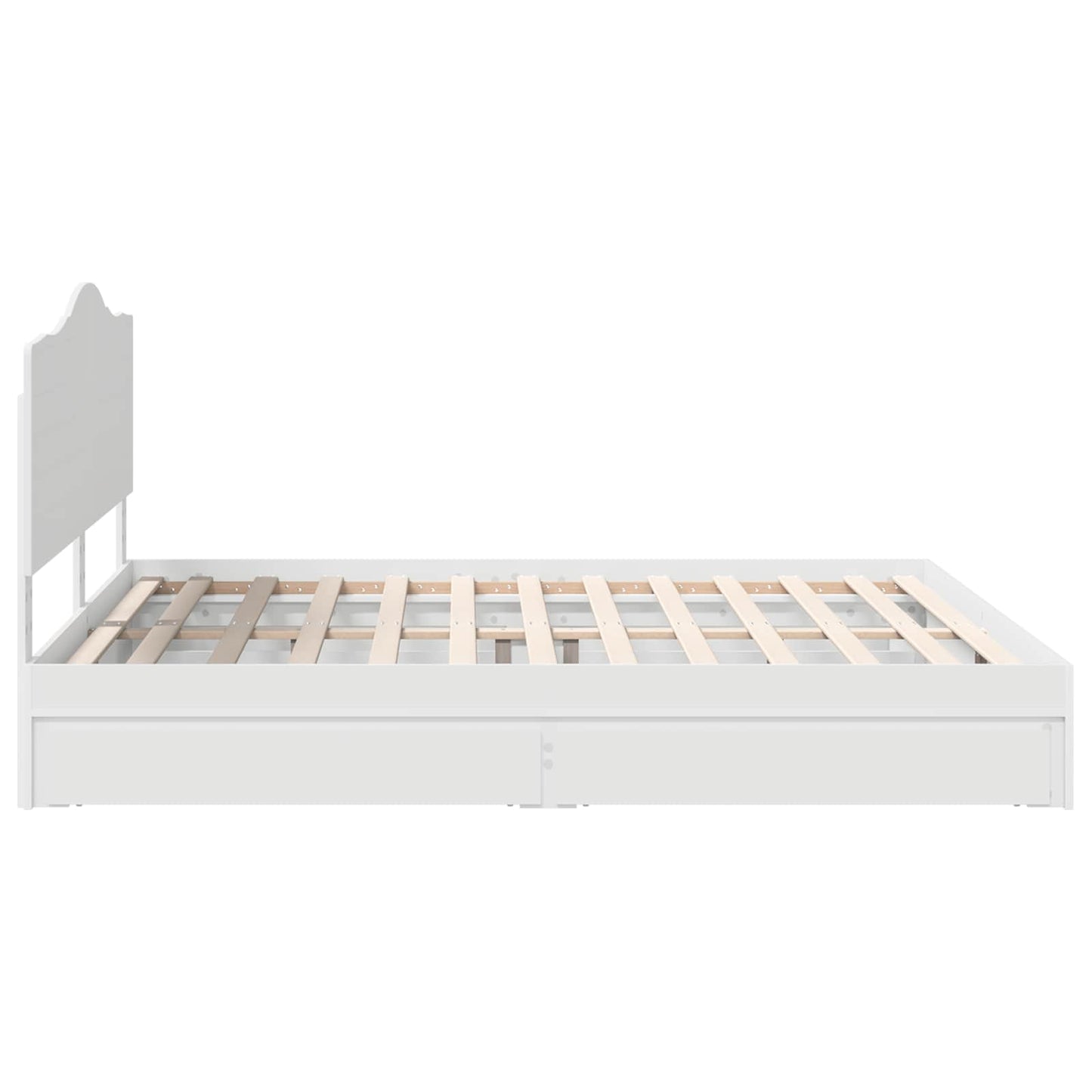 Opslag bed met hoofdeinde Wit 180 x 200 cm Bewerkt hout is nu te koop bij PeponiXL, paradijselijk wonen!