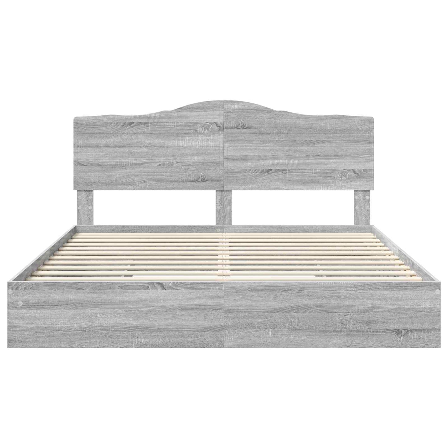 Opslag bed met lade Grijs Sonoma 180 x 200 cm Bewerkt hout is nu te koop bij PeponiXL, paradijselijk wonen!
