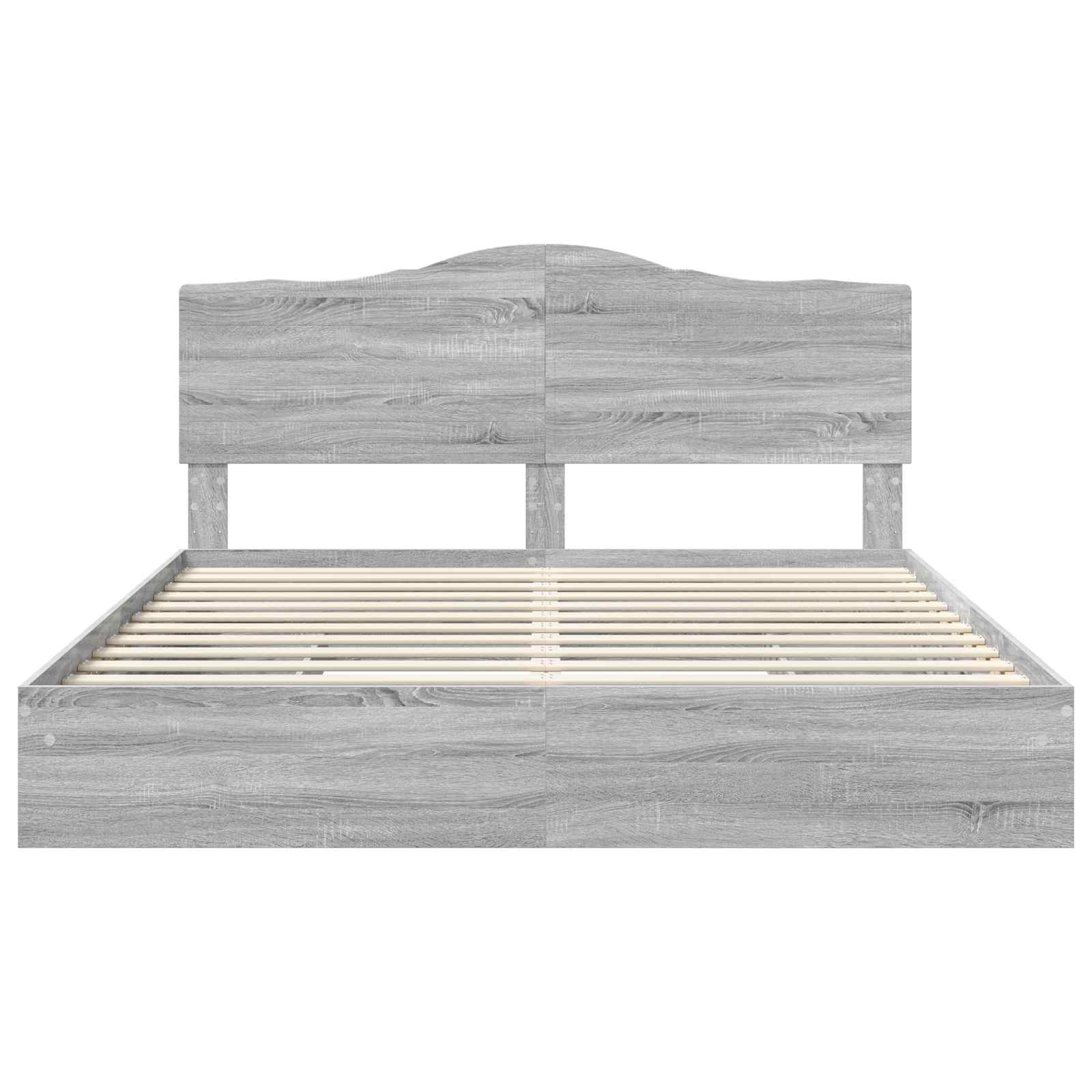 Opslag bed met lade Grijs Sonoma 180 x 200 cm Bewerkt hout is nu te koop bij PeponiXL, paradijselijk wonen!