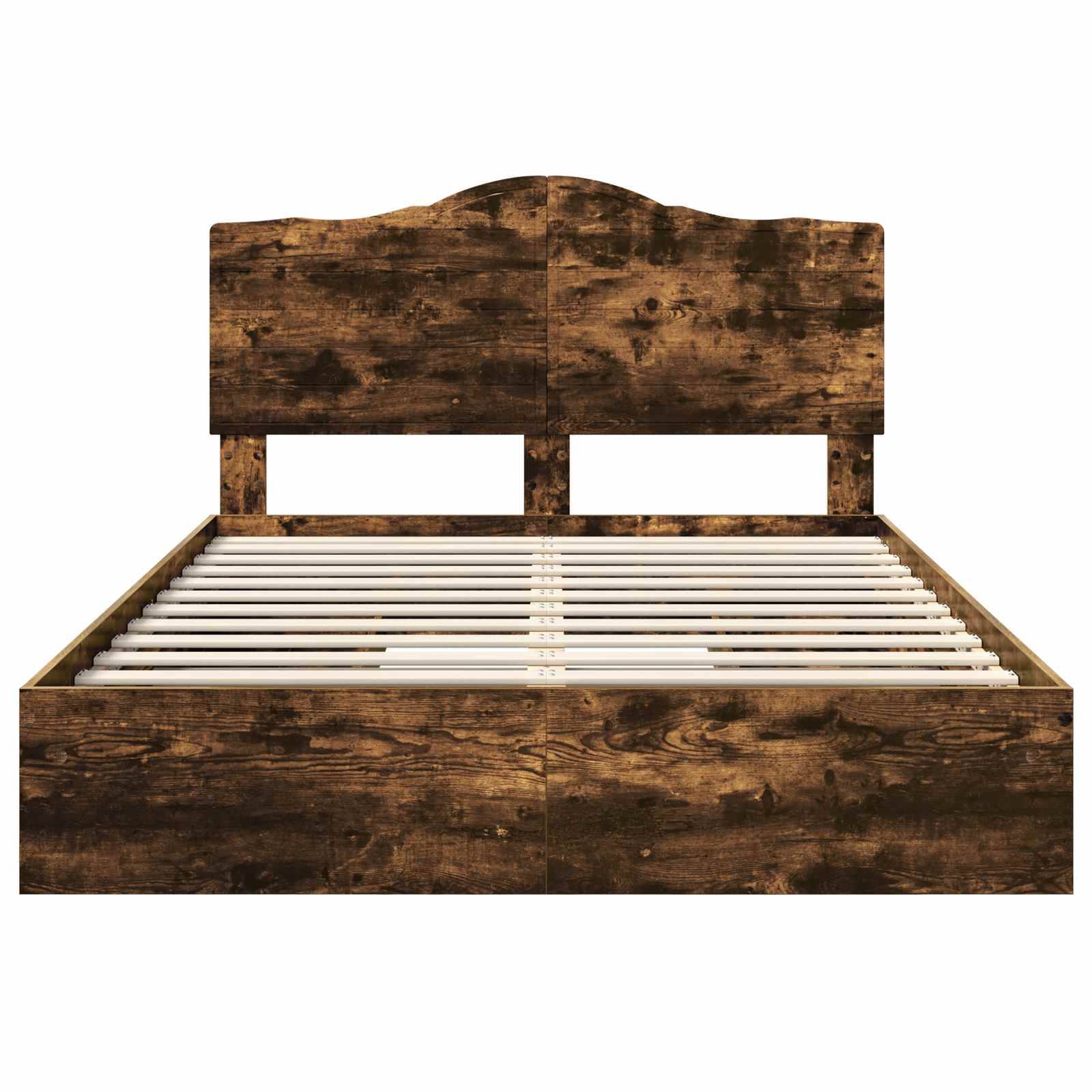 Opslag bed met lade Gerookt eiken 160 x 200 cm Bewerkt hout is nu te koop bij PeponiXL, paradijselijk wonen!