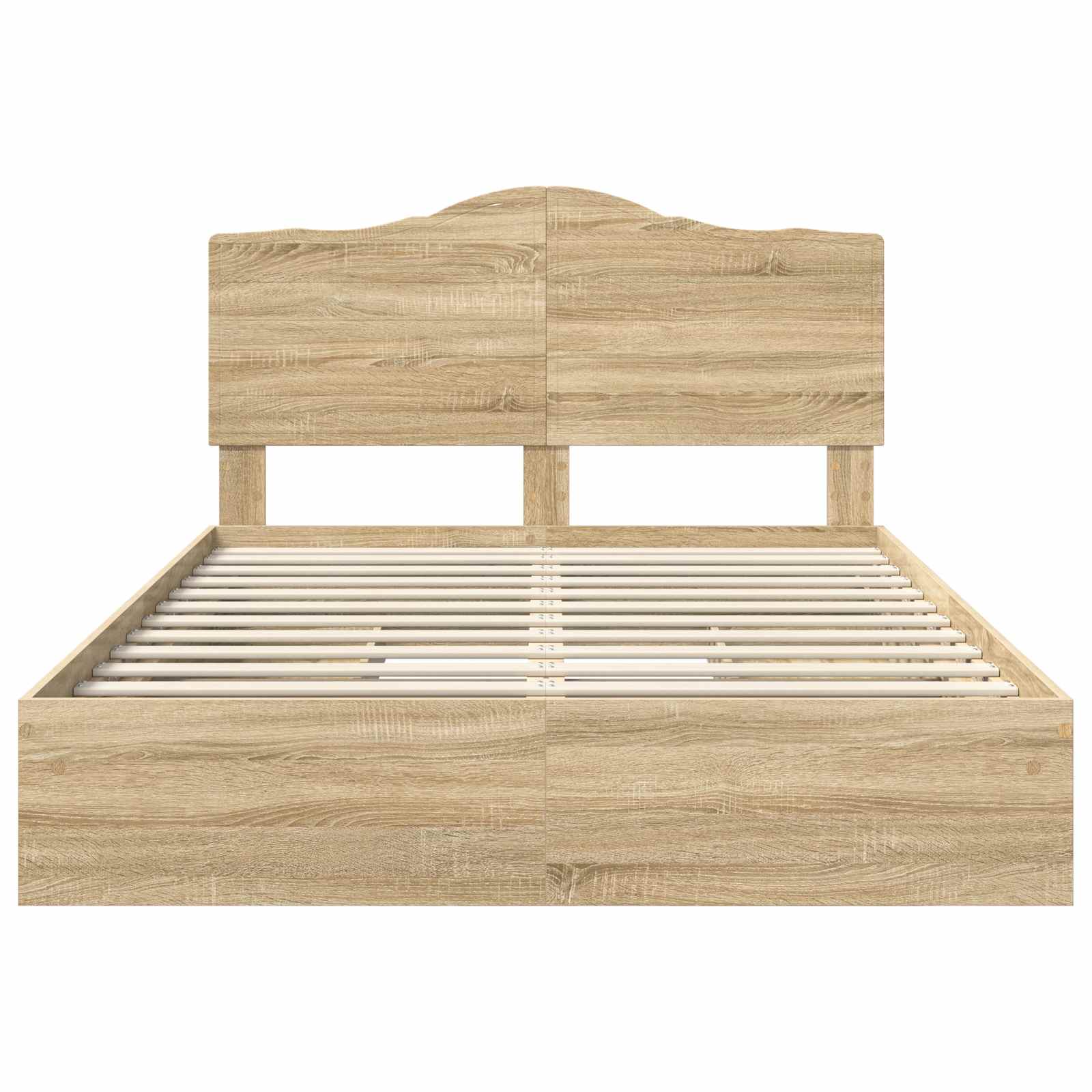 Opslag bed met lade Sonoma Eiken 140 x 200 cm Bewerkt hout is nu te koop bij PeponiXL, paradijselijk wonen!