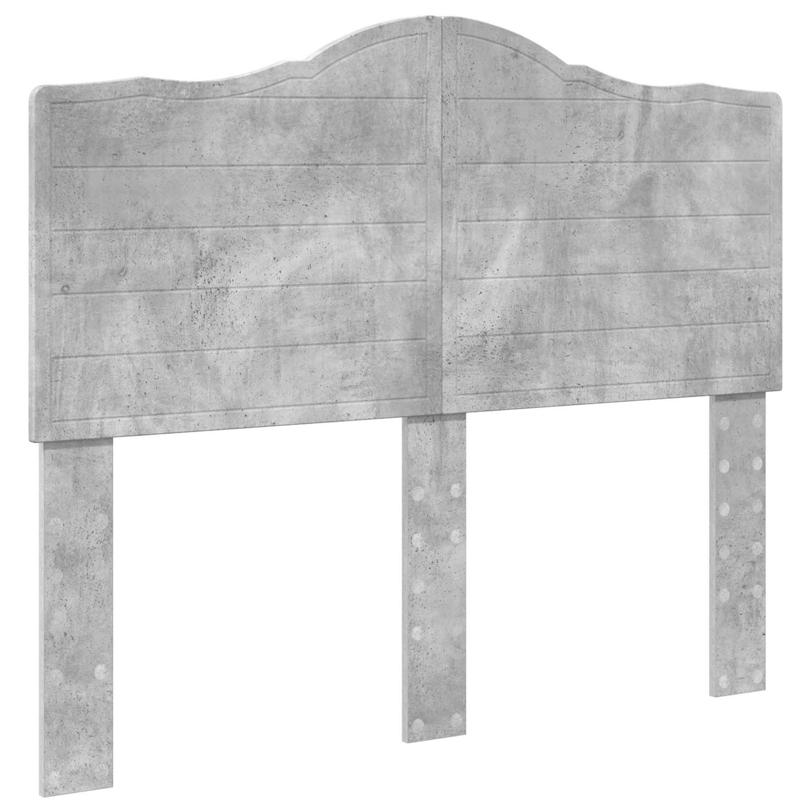 Opslag bed met hoofdeinde Beton Grijs 135 x 190 cm Bewerkt hout is nu te koop bij PeponiXL, paradijselijk wonen!
